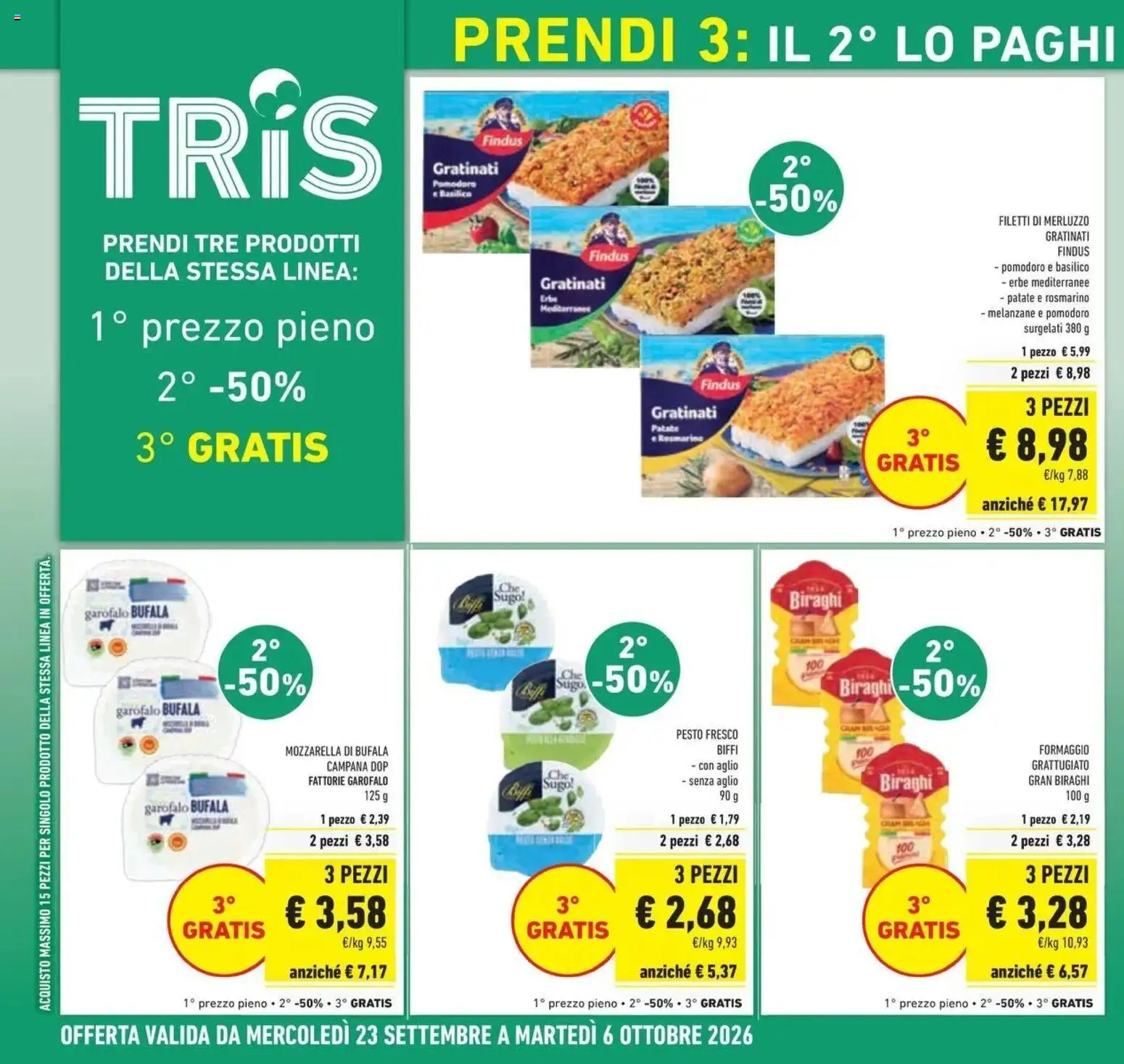 Volantino Conad dal 23/09/2026 > Anteprima | Pagina: 6 | Prodotti: Erbe, Garofalo, Formaggio, Sugo