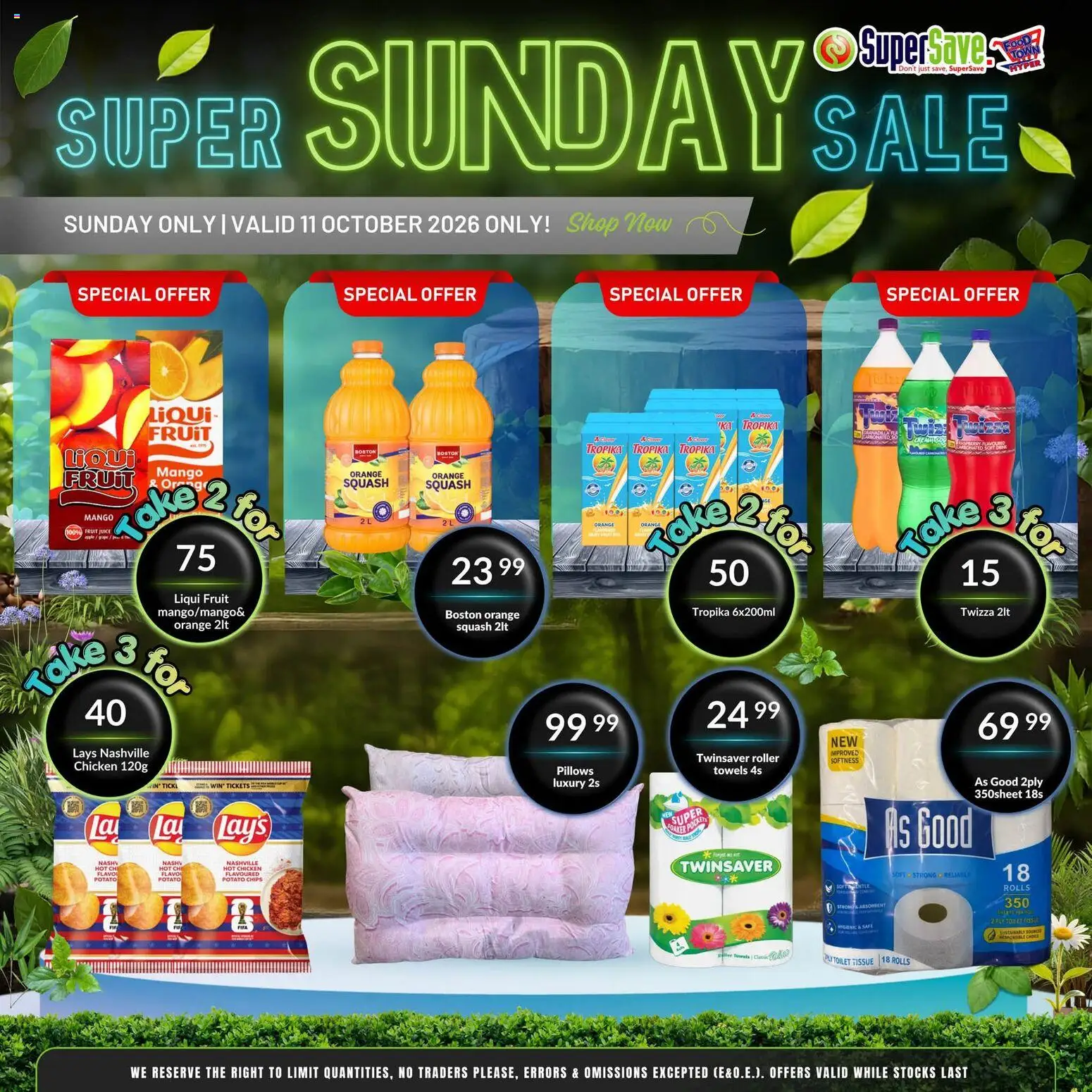 New Super Save catalogue – valid from 11/10/2026 | Page: 5 | Products: Toilet, Chicken, Chips, Fruit