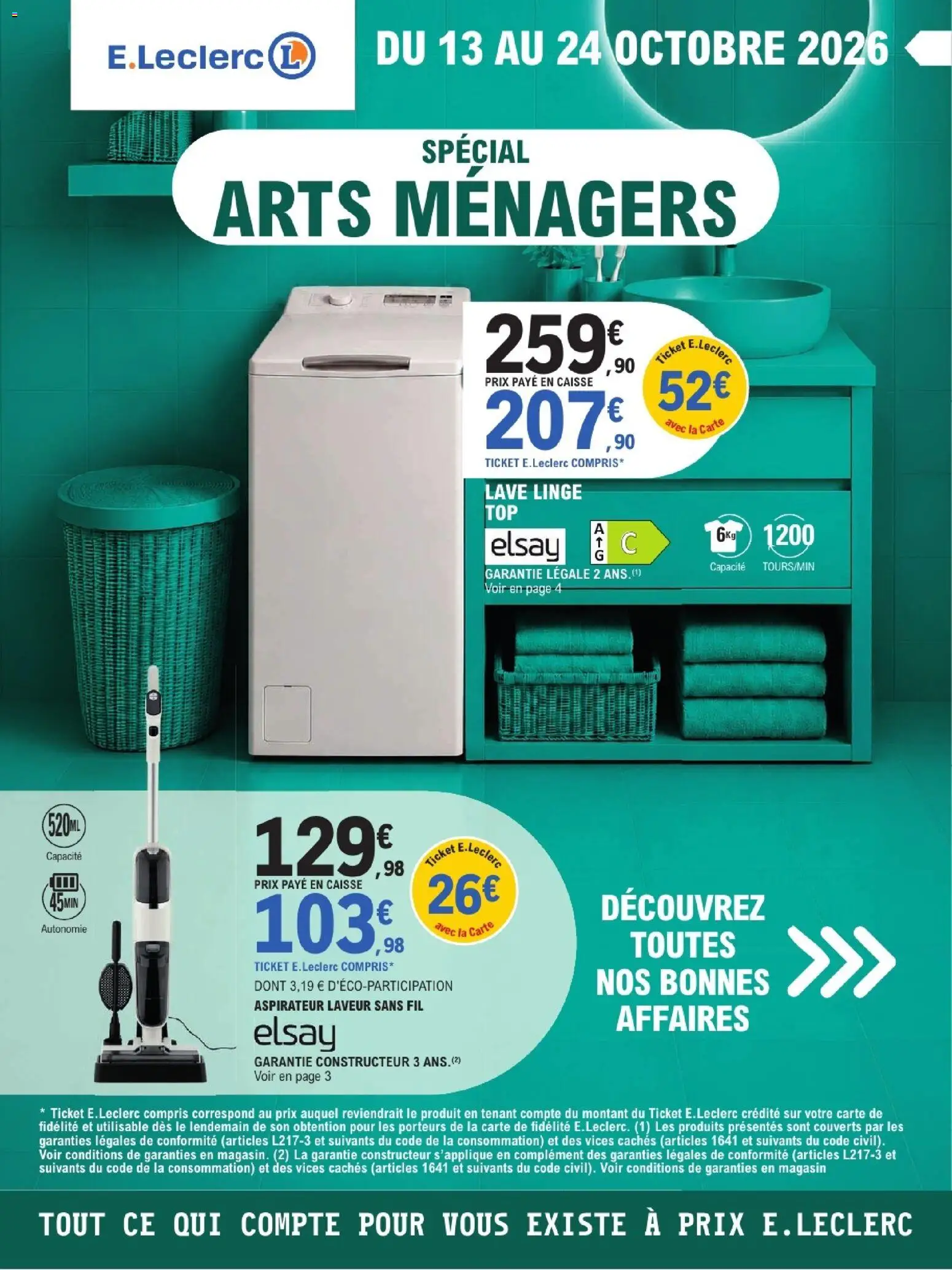 {H1} | Page: 1 | Produits: Couverts, Lave linge, Aspirateur
