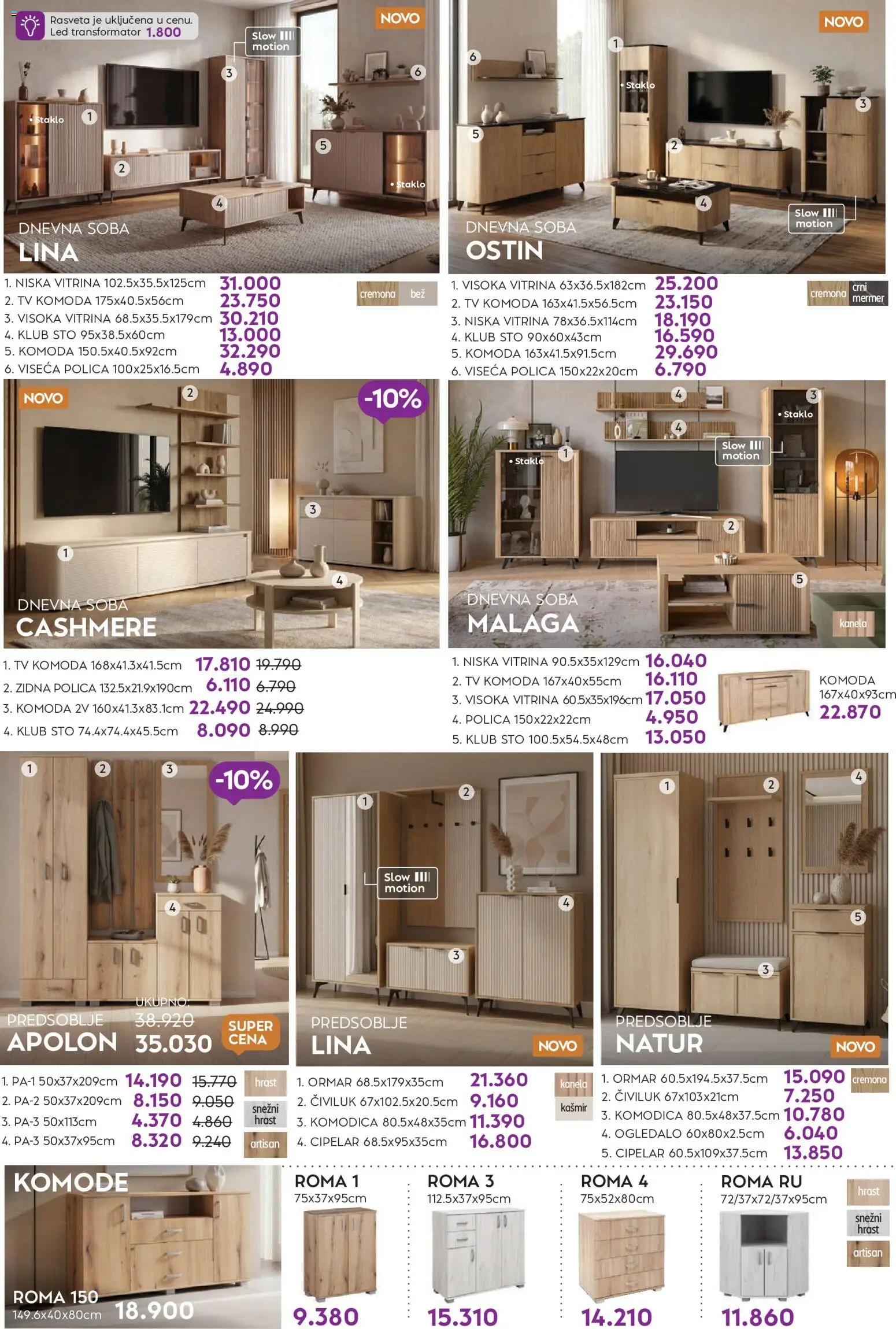 Matis katalog - važi od 01.07.2026 | Strana: 6 | Proizvode: Komoda, Polica, Civiluk, Cipelar