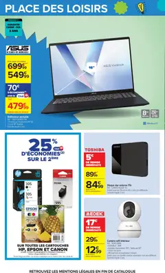 Carrefour - Prévisualisation de Caméra wifi intérieur, Référence : MDKCAMIN, Définition : 3MP, Rotation Horizontale 355° / Verticale 90°, Vision nocturne, Microphone et hautparleur intégré, Existe aussi en modèle caméra extérieure à un prix différent., Garantie légale 2 ans valide à partir de 15/09/2026 | Page: 88