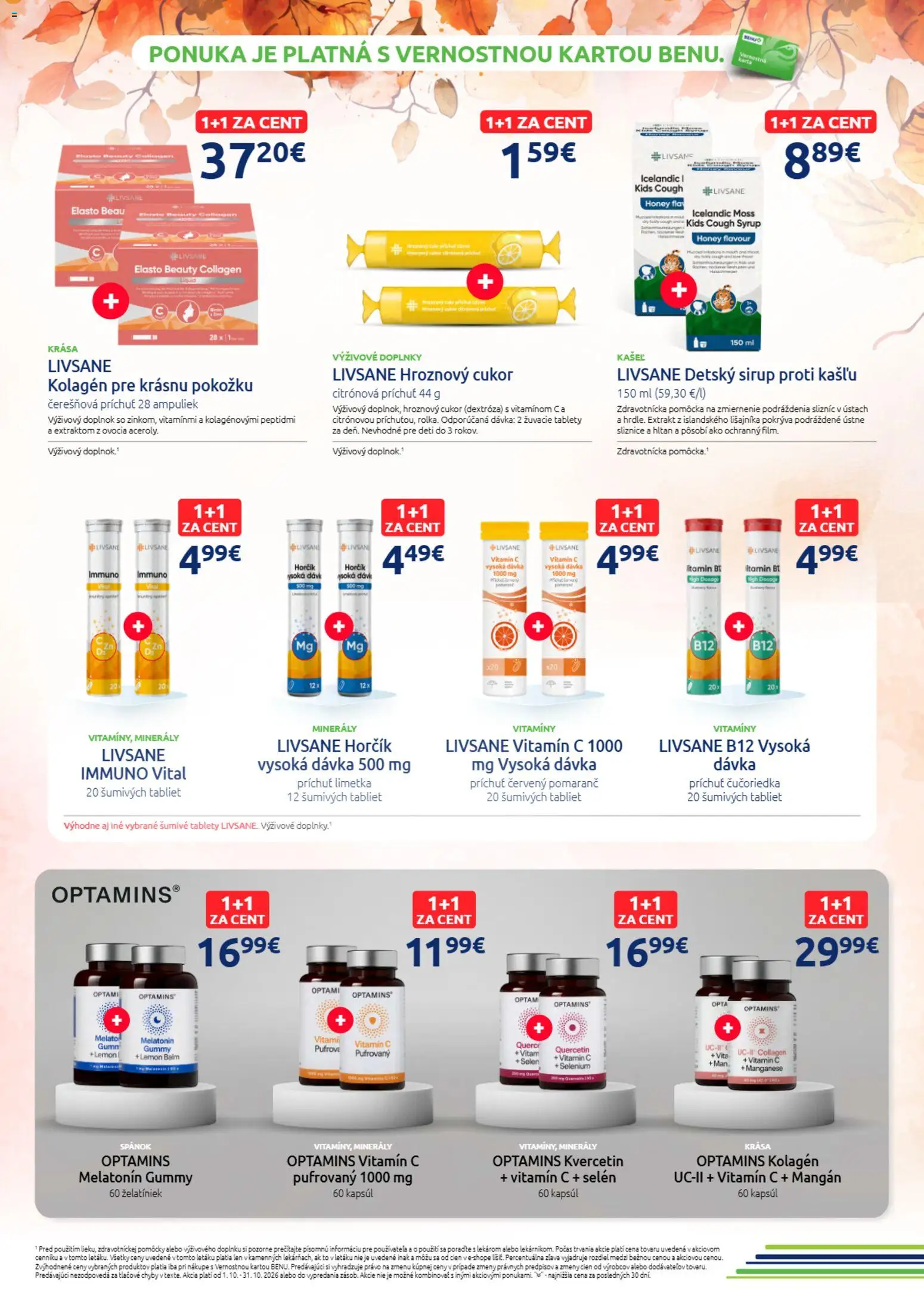 Nové BENU Lekáreň akcie – leták je platný od 01.10.2026 | Strana: 12 | Produkty: Limetka, Hroznový cukor, Sirup proti kašľu, Sirup