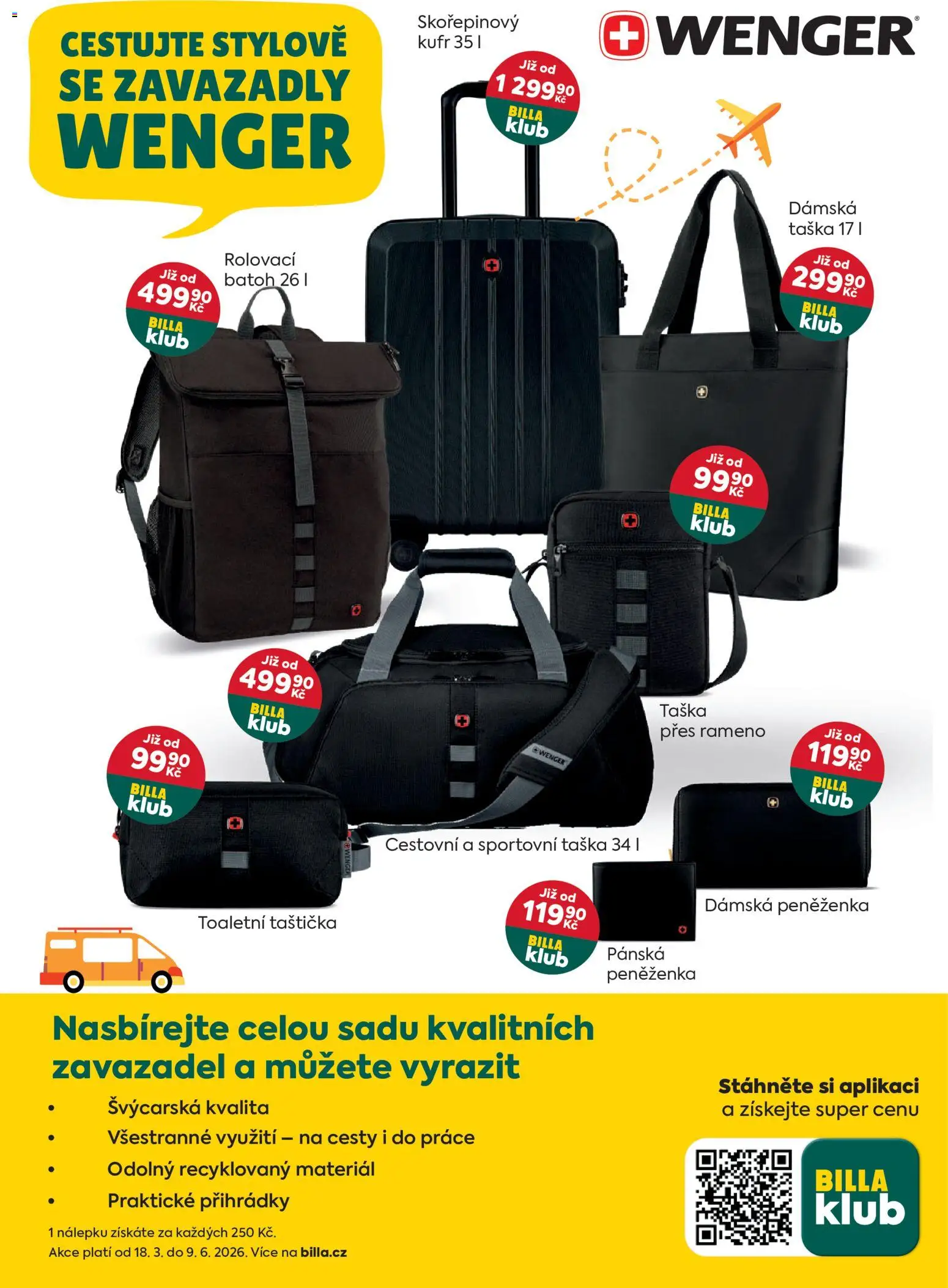 Billa Velký leták od 20.05.2026 | Strana: 12 | Produkty: Batoh, Peněženka, Kufr, Taška