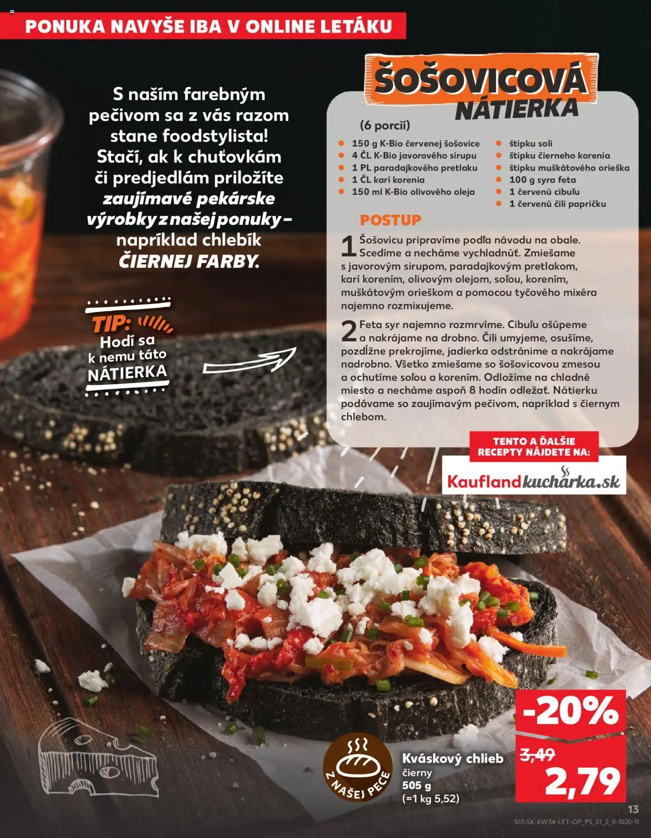 Nové Kaufland akcie – leták je platný od 21.08.2025 | Strana: 13 | Produkty: Syr, Chlieb, Feta syr, Nátierka