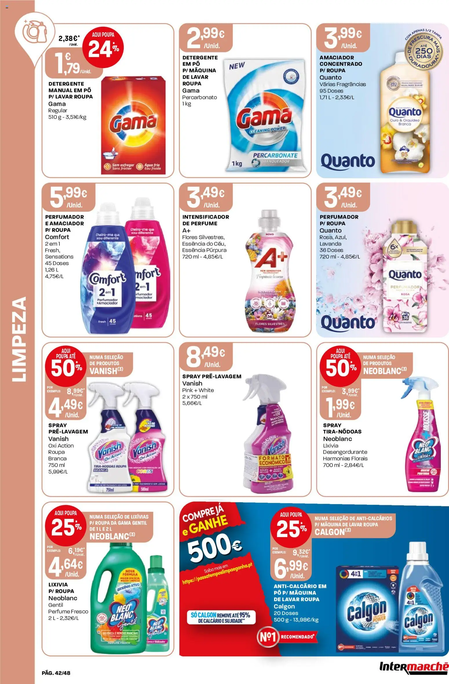 Intermarché folheto │ válido de 02/07/2026 | Página: 42 | Produtos: Agua, Máquina de lavar, Perfume, Pá