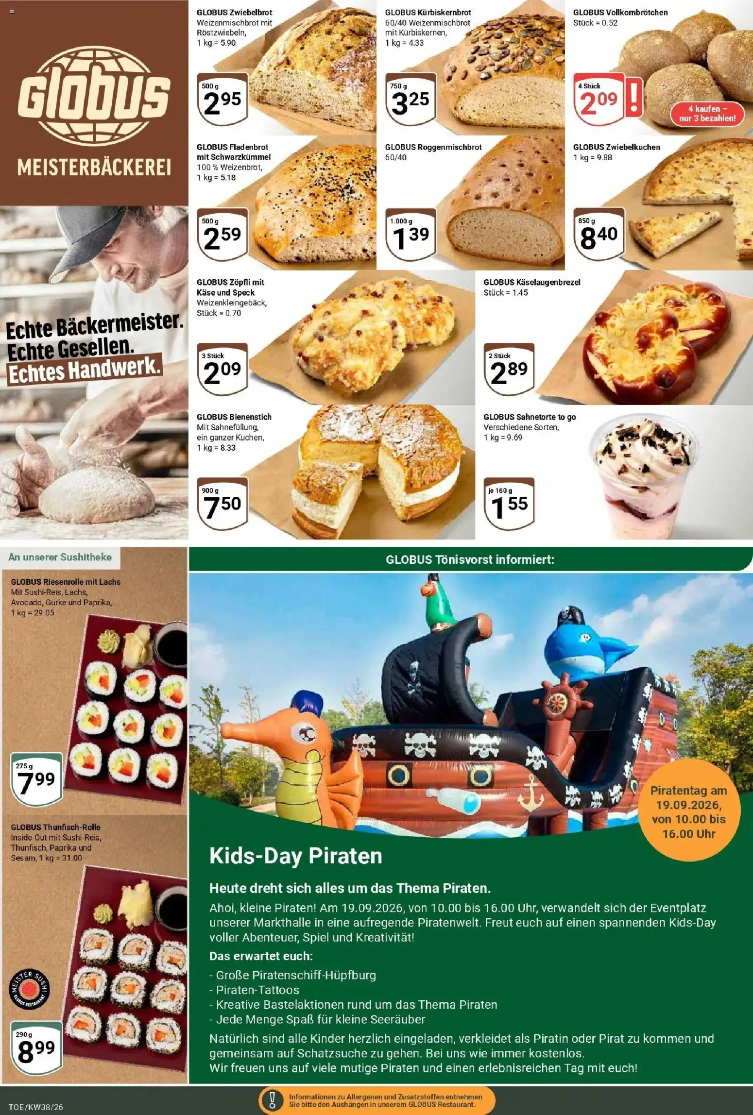 Globus Prospekt Tönisvorst (ab 14.09.2026) » Angebote online | Seite: 6 | Produkte: Käse, Lachs, Paprika, Uhr