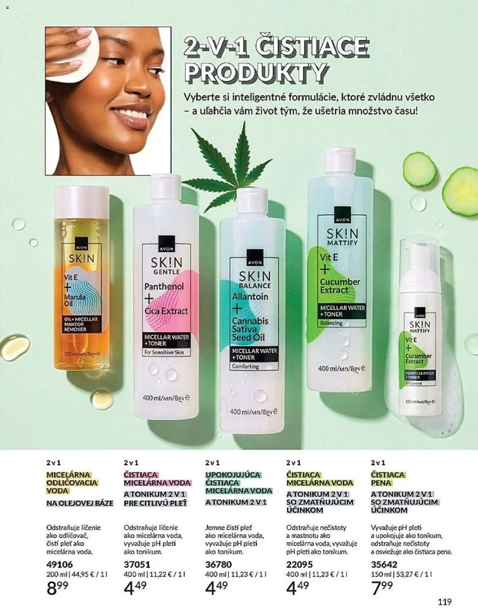 Nové Avon akcie – leták je platný od 01.06.2026 | Strana: 119 | Produkty: Voda, Toner