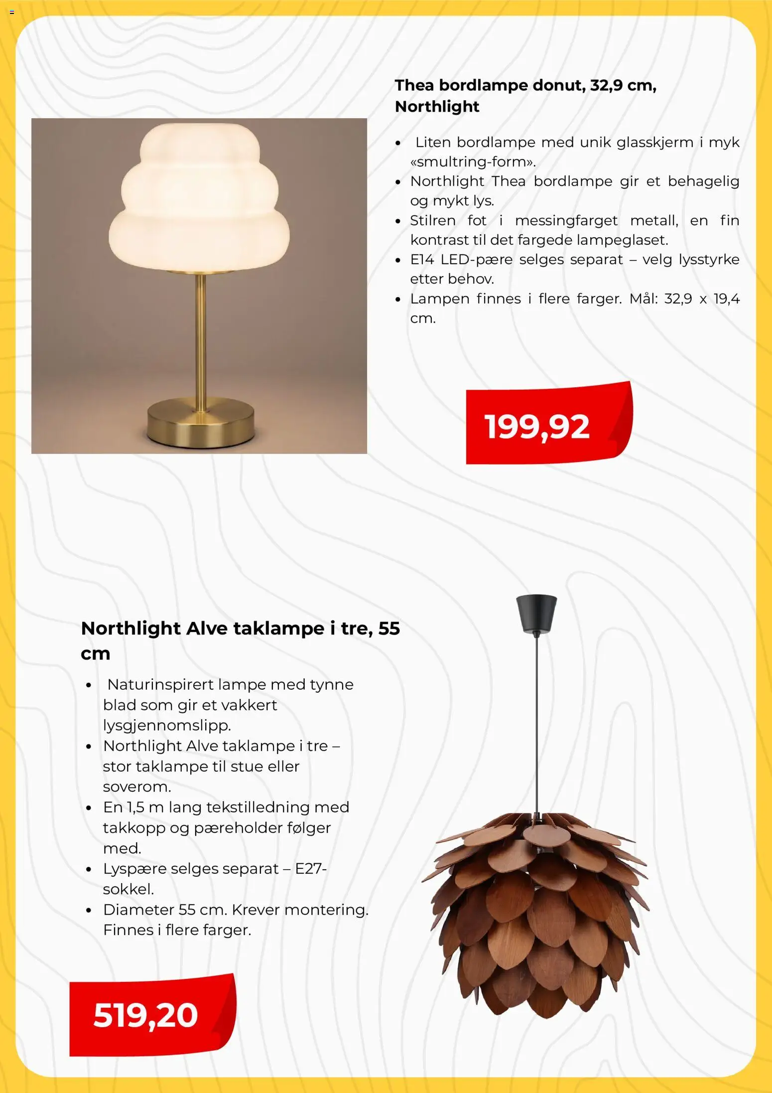 {H1} | Side: 5 | Produkter: Taklampe, Lampe, Bordlampe