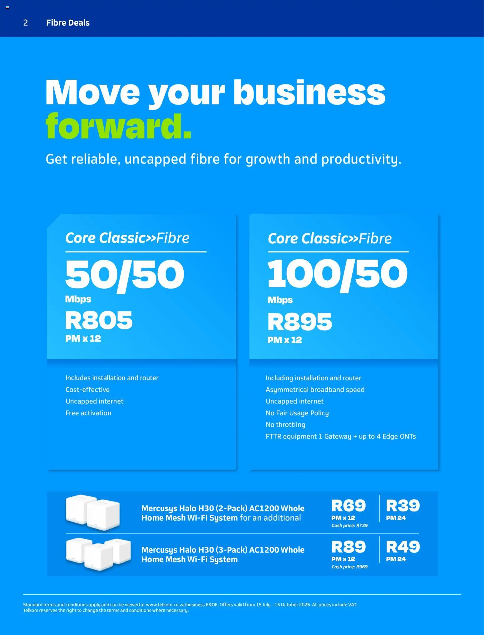 New Telkom catalogue – valid from 15/07/2026 | Page: 2 | Products: Router