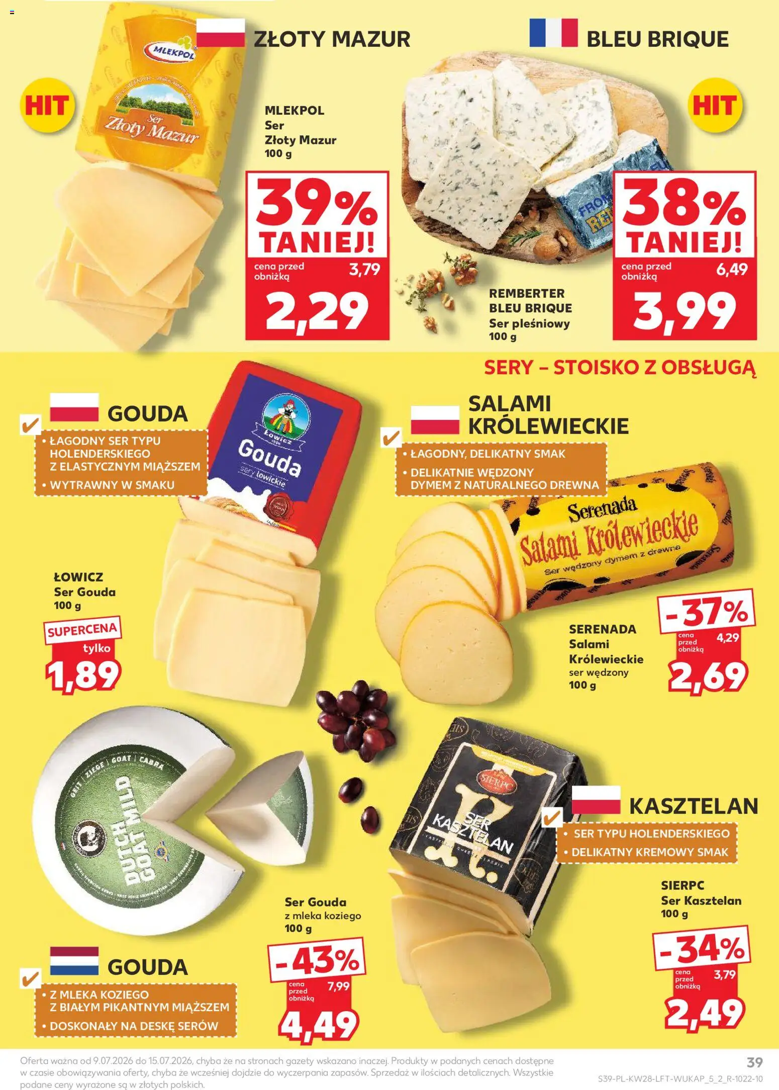 Kaufland Polsko leták od 09.07.2026 | Strana: 39 | Produkty: Gouda