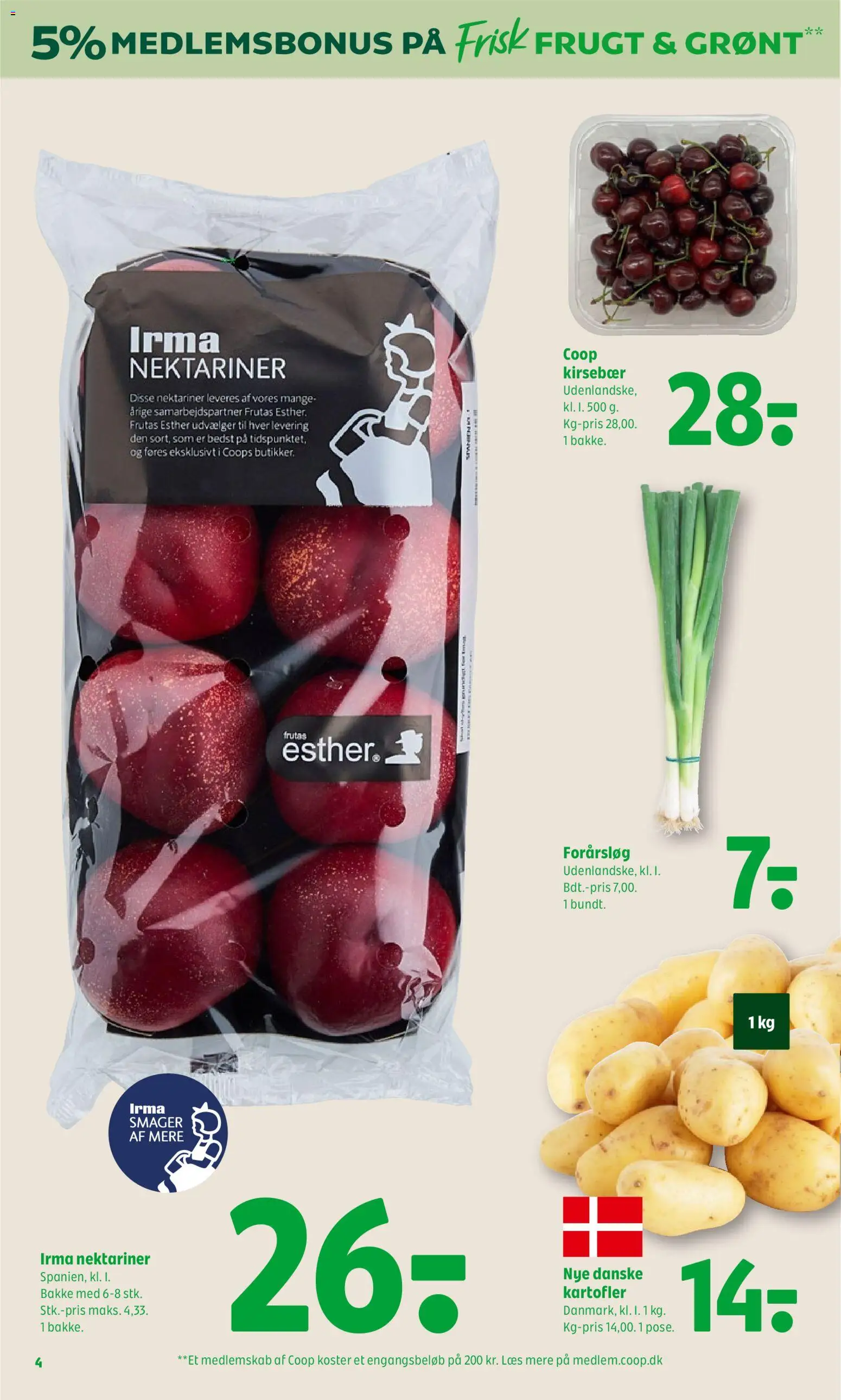 Coop 365 tilbudsavis – gyldig fra 25/06/2026 | Side: 6 | Produkter: Kartofler, Forårsløg, Nektariner, Søm