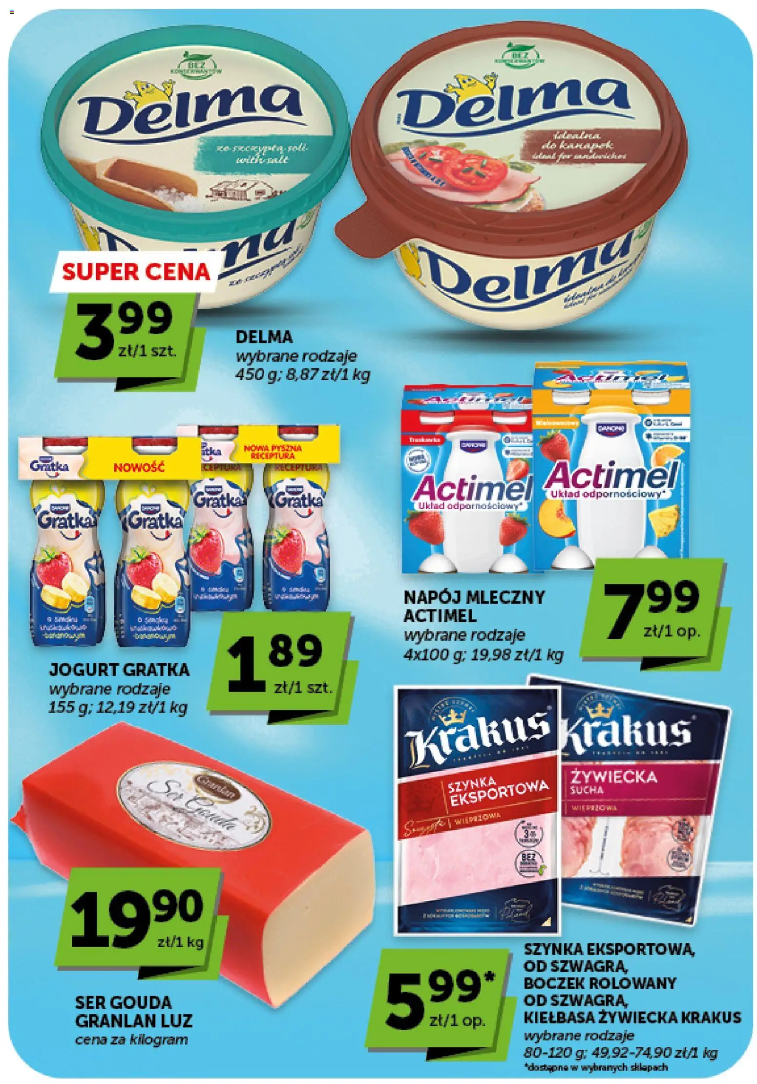 Groszek gazetka - Market od 23.07.2026 | Strona: 19 | Produkty: Kiełbasa, Szynka, Boczek, Ser