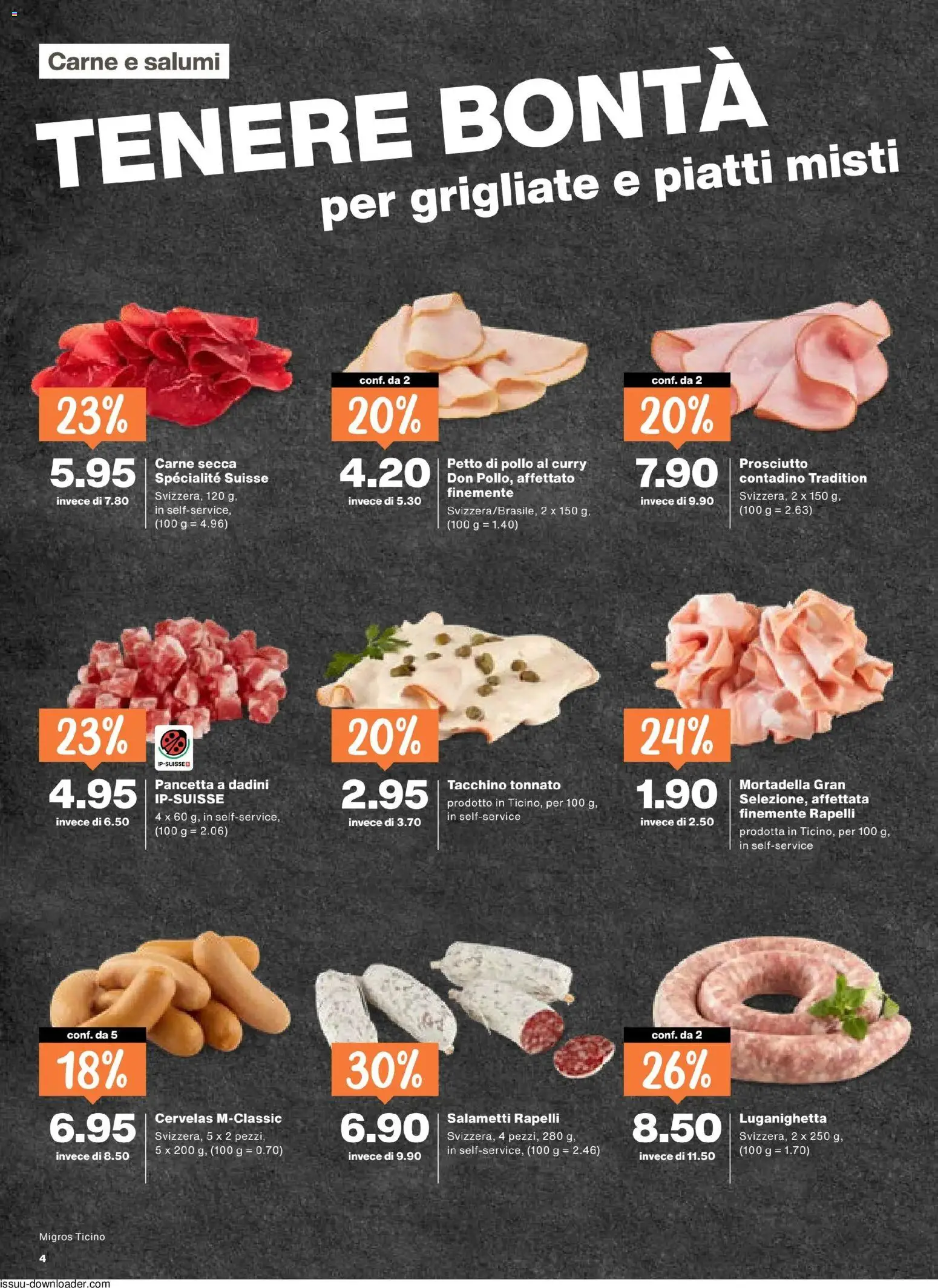 Migros aktionen IT – gültig ab 04.06.2026 | Seite: 4 | Produkte: Salami