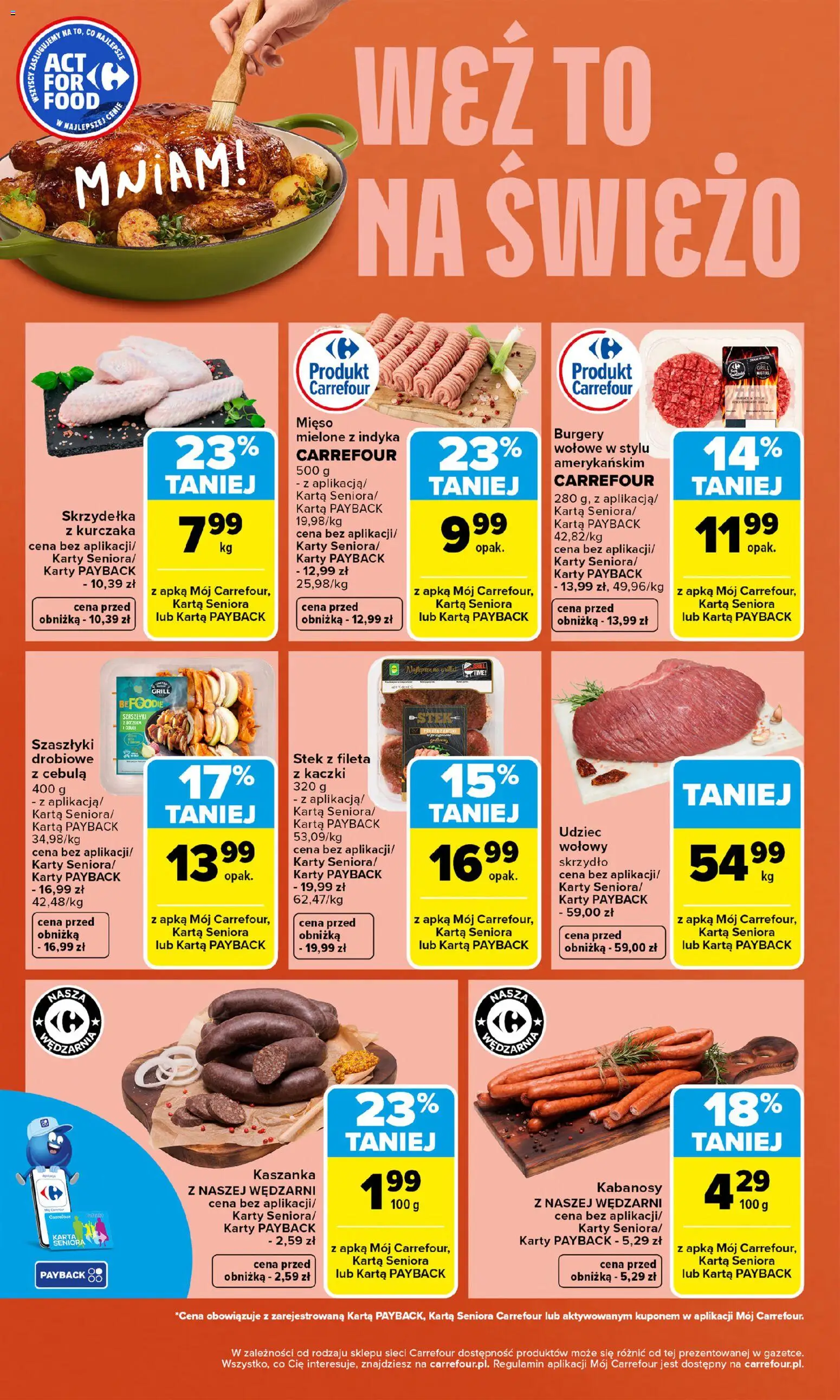 Carrefour gazetka - Weź to na świeżo od 18.05.2026 | Strona: 2 | Produkty: Grill, Mięso mielone, Kaszanka, Burgery wolowe