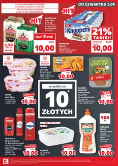 Pogląd oferty "KNOPPERS Wafelki, Różne rodzaje, 225/200 g opakowanie" - ważna od 03.09.2026 | Strona: 13 | Produkty: Żywność, Burger, Piwo, Dezodorant
