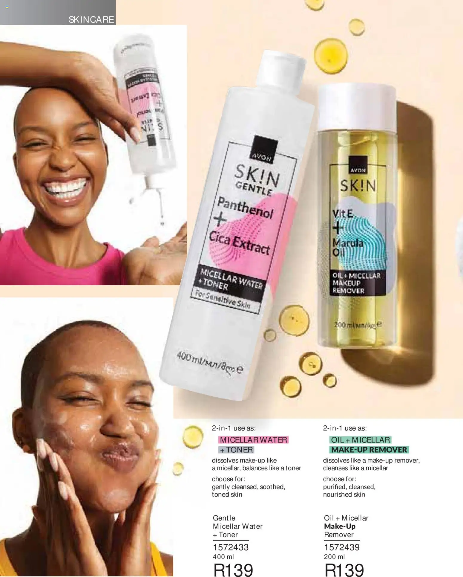 New Avon catalogue – valid from 01/09/2026 | Page: 102 | Products: Toner, Oil, Micellar water, Water