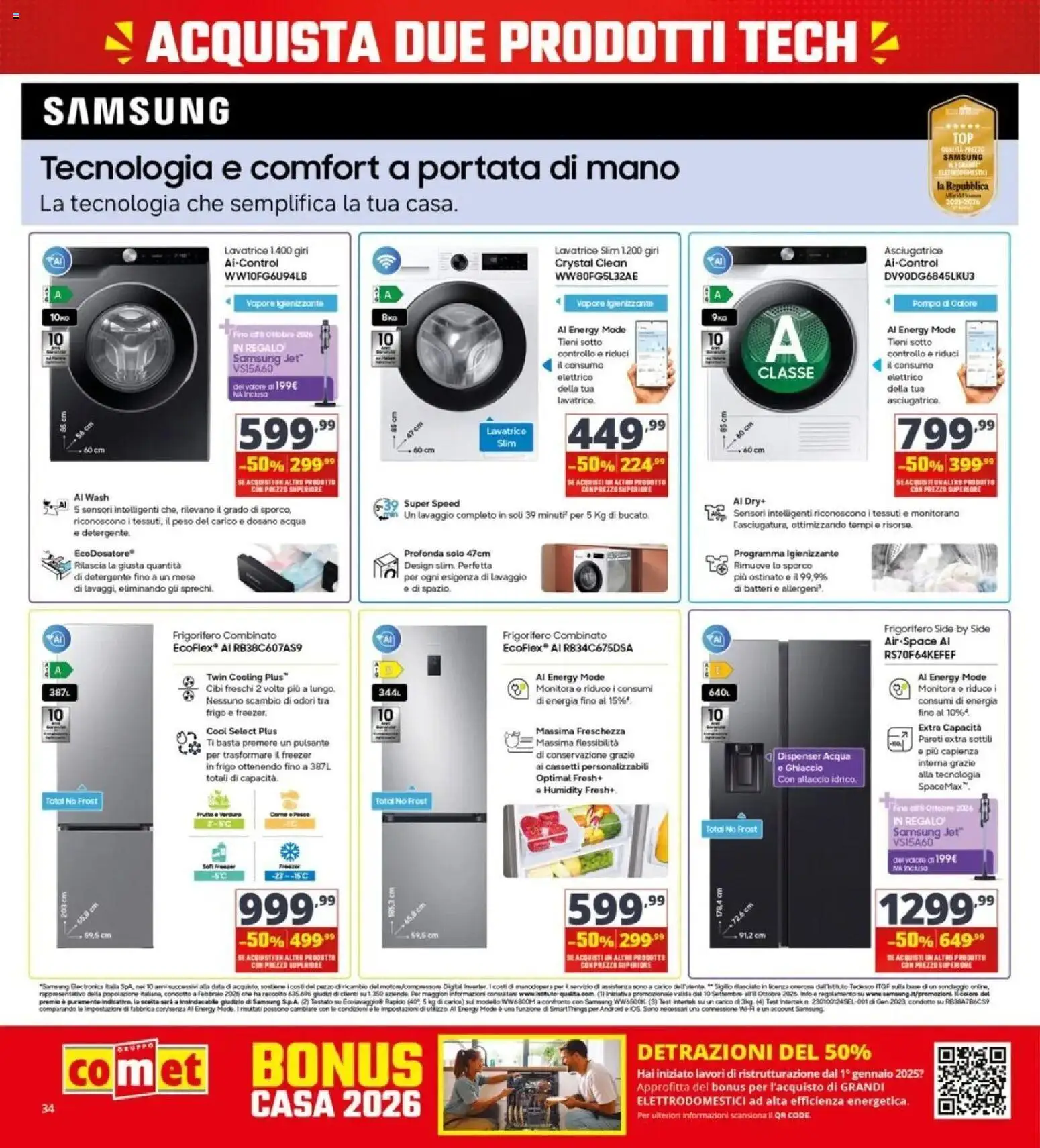 Nuovo Comet volantino dal 24/09/2026 > offerte anteprima 🛍️ | Pagina: 34 | Prodotti: Frutta, Freezer, Carne, Frigorifero combinato