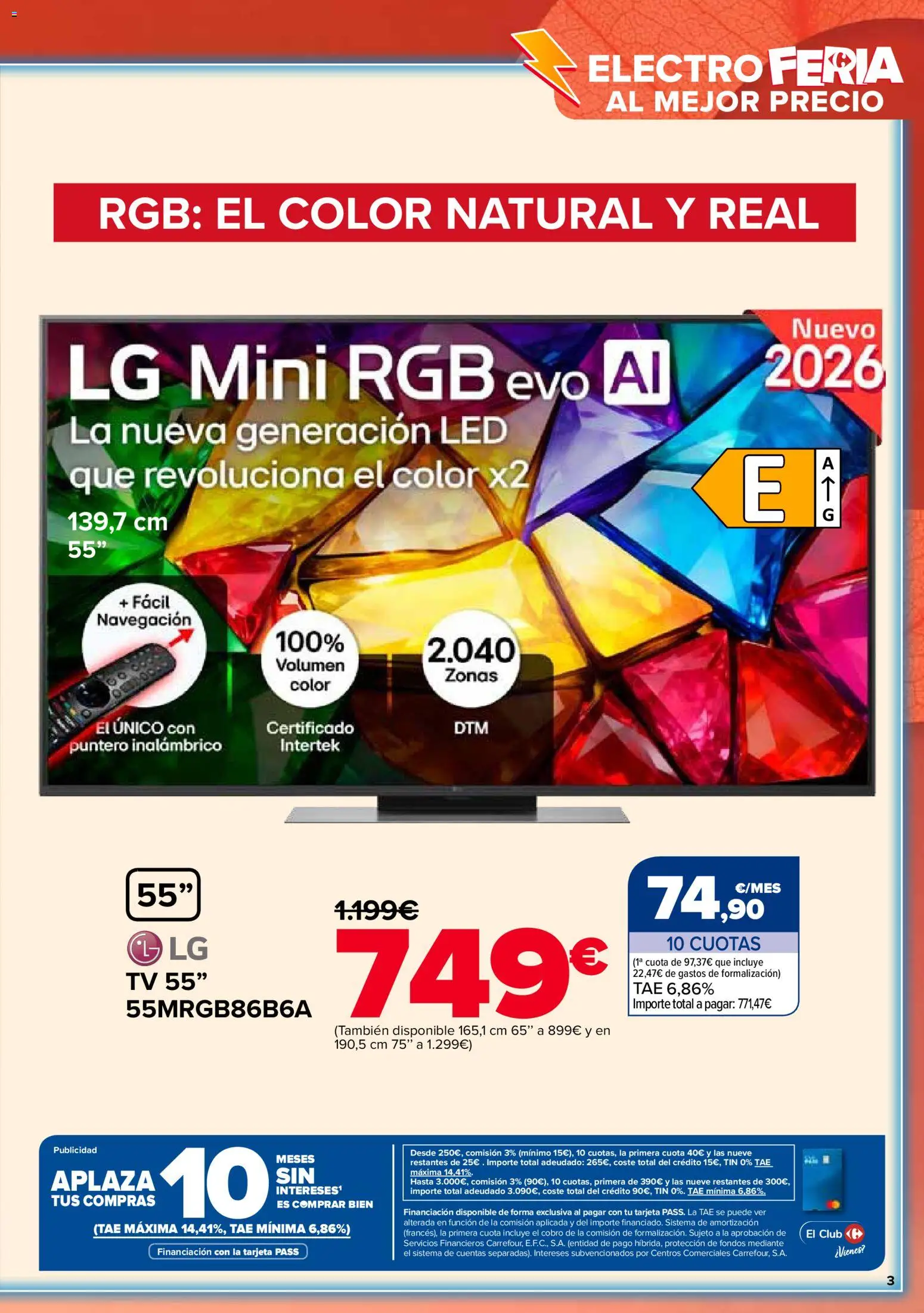 Carrefour Electro Feria │ válido desde el 27/10/2026 | Página: 3 | Productos: Televisión, Navegación