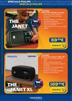 Anteprima del volantino Euronics volantino Philips valido a partire dal 15/07/2026 | Pagina: 9 | Prodotti: Audio, Radio, Cuffie, Batteria
