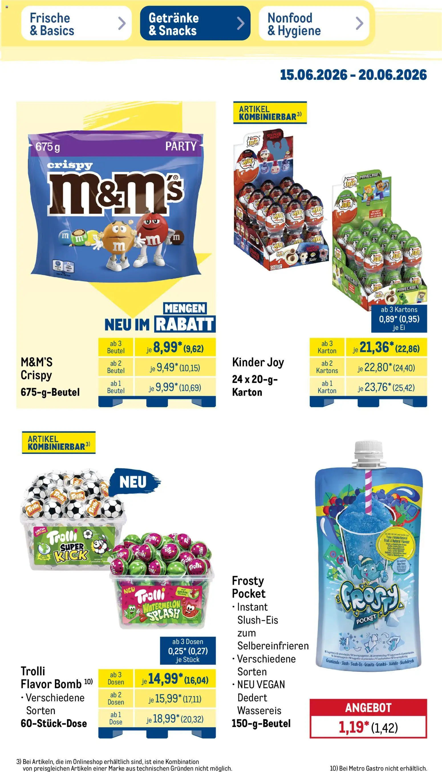 Metro Prospekt – gültig ab 15.06.2026 | Seite: 29 | Produkte: M&M's, Kinder joy