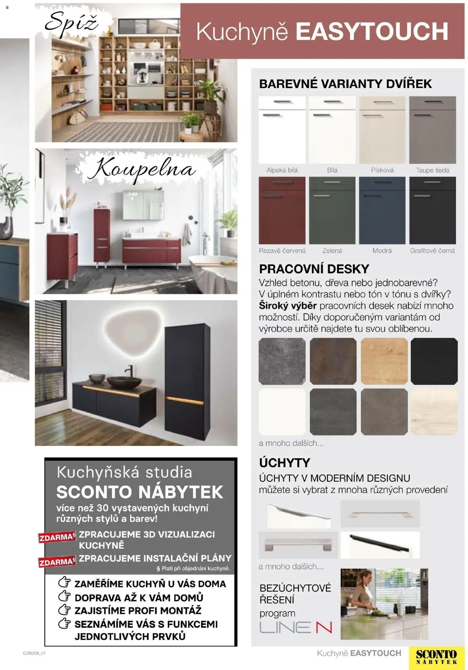 Sconto nábytek katalog - Kuchyně na míru od 06.01.2026 | Strana: 77 | Produkty: Špíz, Nábytek, Desky, Koupelna