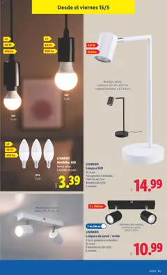 Vista previa Lidl folleto de bazar válido desde el 11.05.2026 | Página: 37 | Productos: Lámpara de pared, Cable, Bombilla, Lámpara