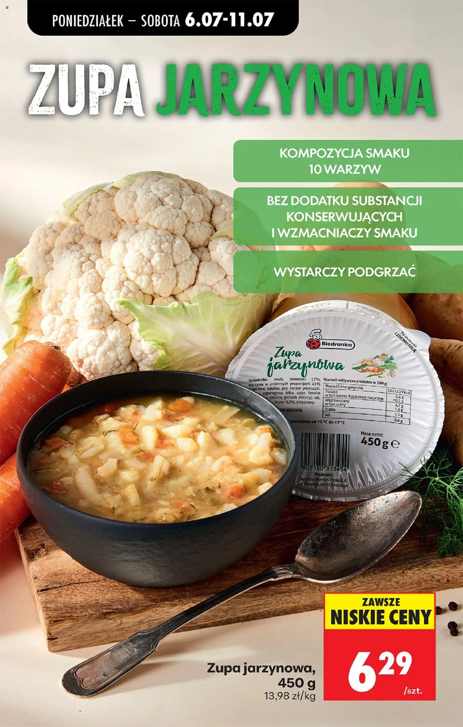 Biedronka gazetka od poniedziałku od 06.07.2026 | Strona: 28 | Produkty: Groszek, Zupa, Ziemniaki, Warzywa