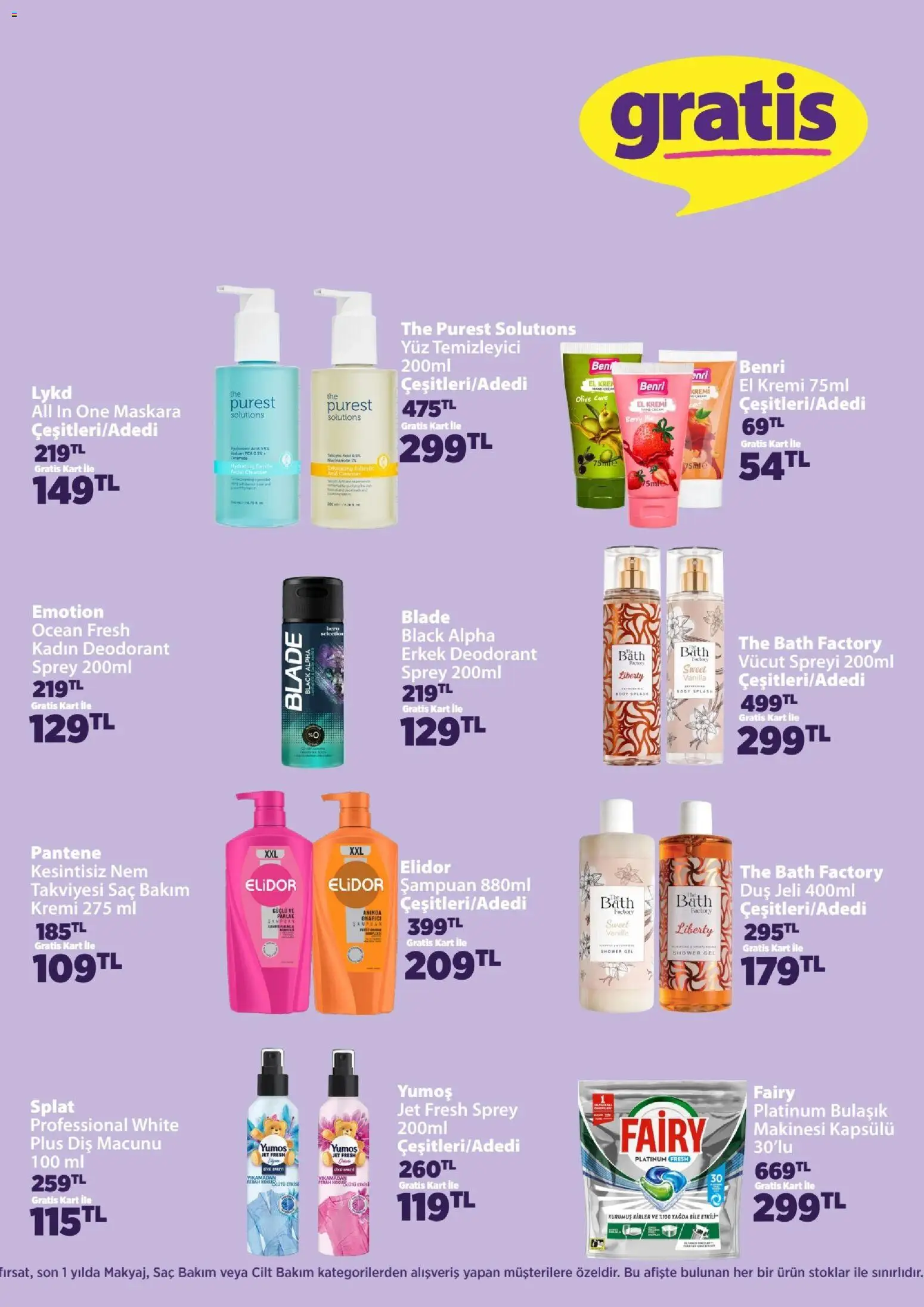 Gratis aktüel ürünler kataloğu yayımlandı! Bu hafta 28 Eylül 2026 - 26 Ekim 2026 günü Gratis indirimli ürünleri