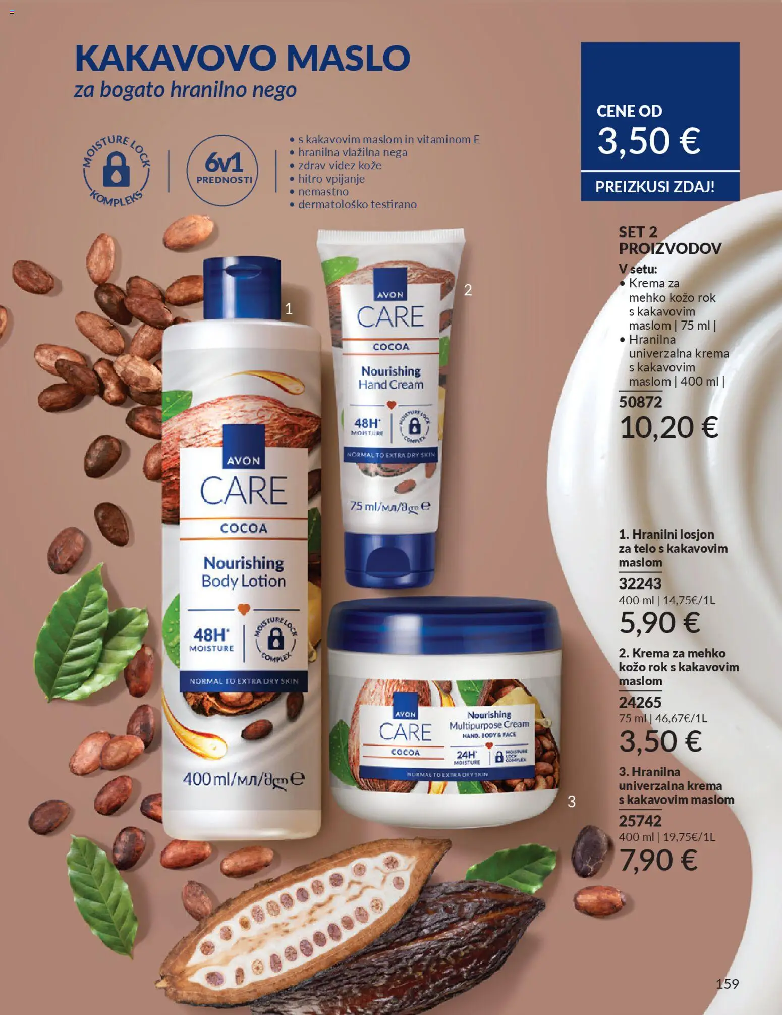 Novi Avon katalog ponudbe – veljaven od 31.03.2026 | Stran: 159 | Izdelki: Univerzalna krema, Krema, Maslo