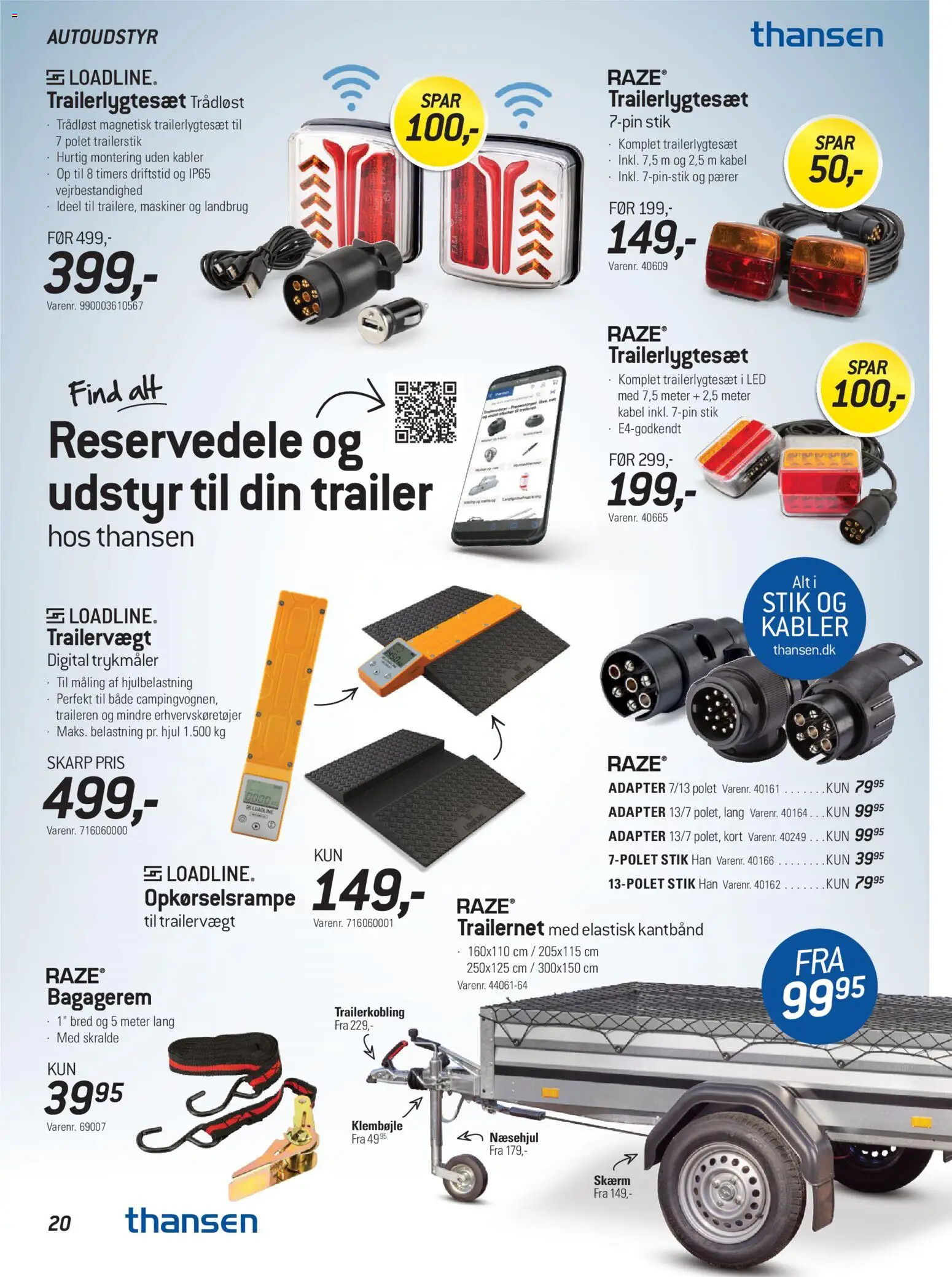 Thansen tilbudsavis – gyldig fra 29/07/2026 | Side: 20 | Produkter: Stik, Trykmåler, Kabler, Kabel