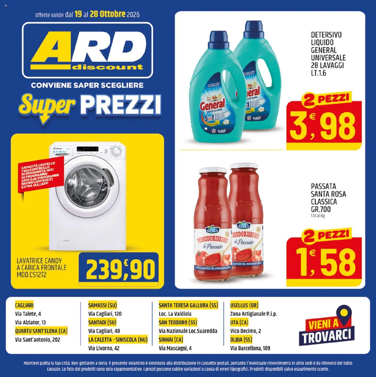 Volantino ARD Discount del 19/10/2026 | Pagina: 24 | Prodotti: Pomodoro, Lavatrice