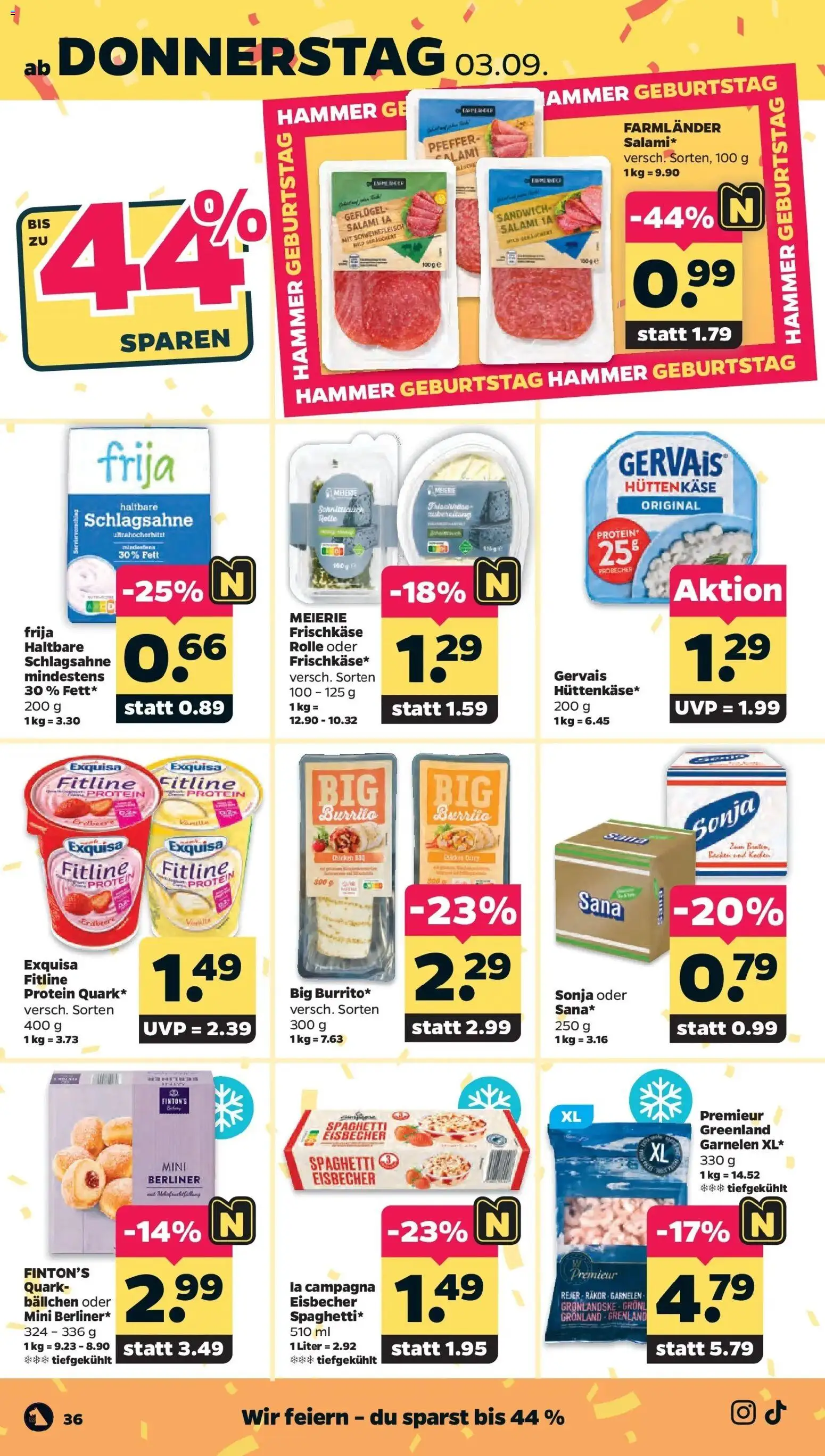 Netto Aktueller Prospekt – gültig ab 30.08.2026 | Seite: 40 | Produkte: Exquisa, Salami, Hüttenkäse, Frischkase