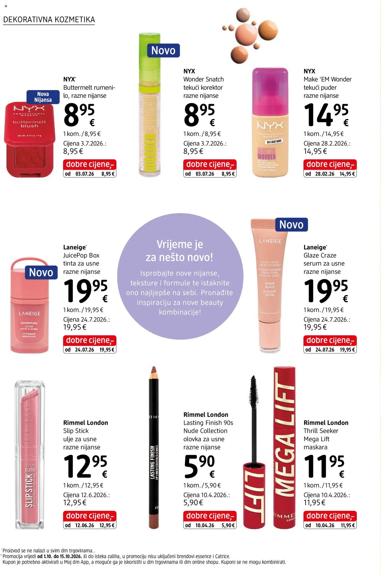 DM katalog | vrijedi od 01.10.2026 | Stranica: 34 | Proizvodi: Puder, Olovka za usne, Maskara, Ulje