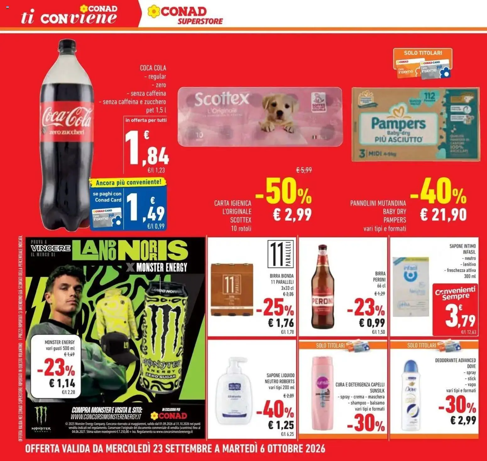 Anteprima volantino Conad dal 23/09/2026 prossima settimana | Pagina: 30 | Prodotti: Shampoo, Crema, Maschera, Birra