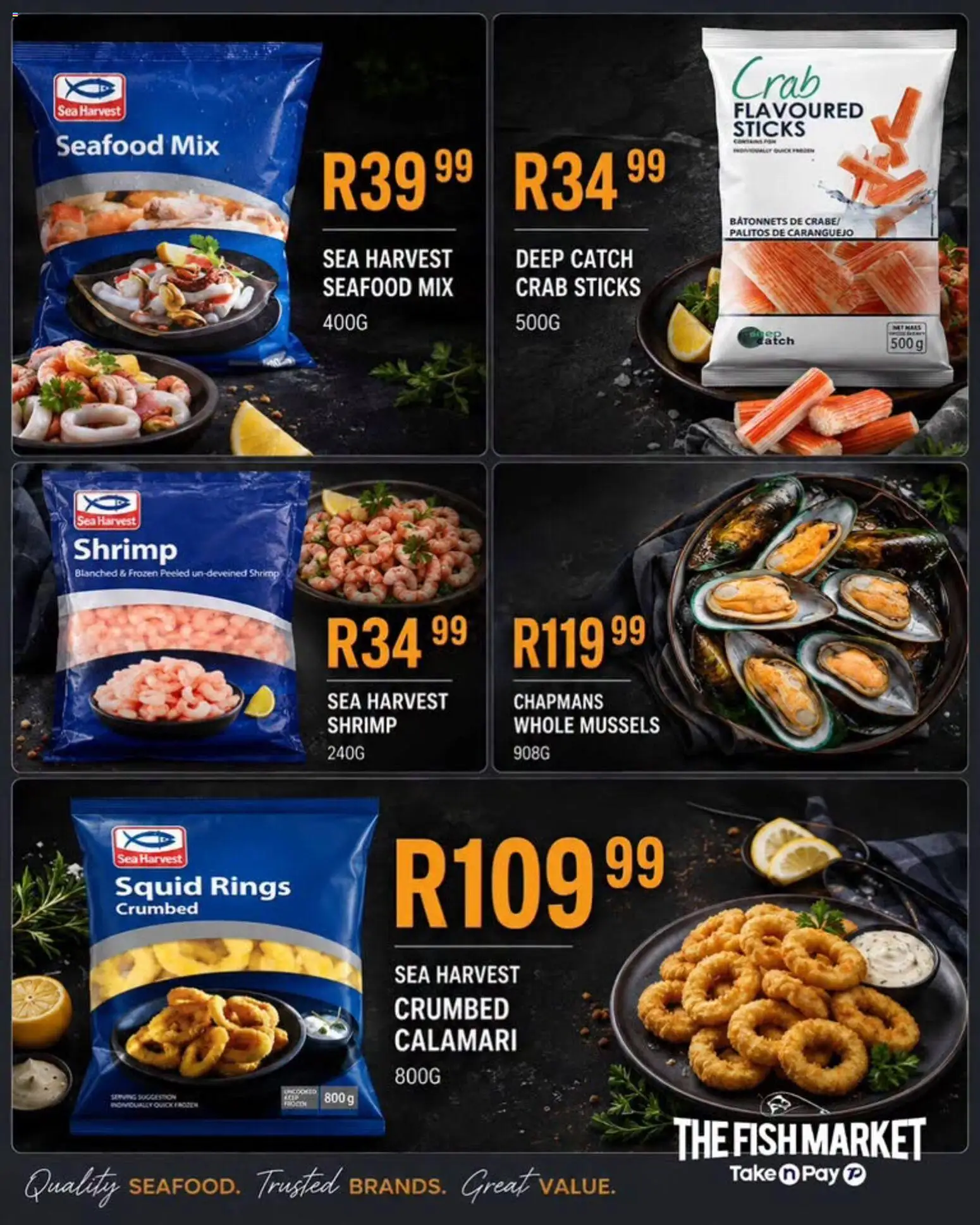 New Take n Pay catalogue – valid from 14/08/2026 | Page: 52 | Products: Watch, Crab sticks, Fish, Seafood