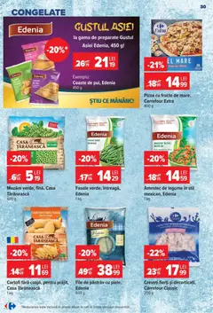 Ofertele Carrefour valabile de la 24.06.2026 | Pagină: 30 | Produse: Pizza, Fasole verde, Legume, Fructe