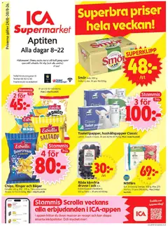 ICA Supermarket erbjudanden - Förhandsvisning av reklamblad från butik ICA Supermarket aktuell från 24/08/2026