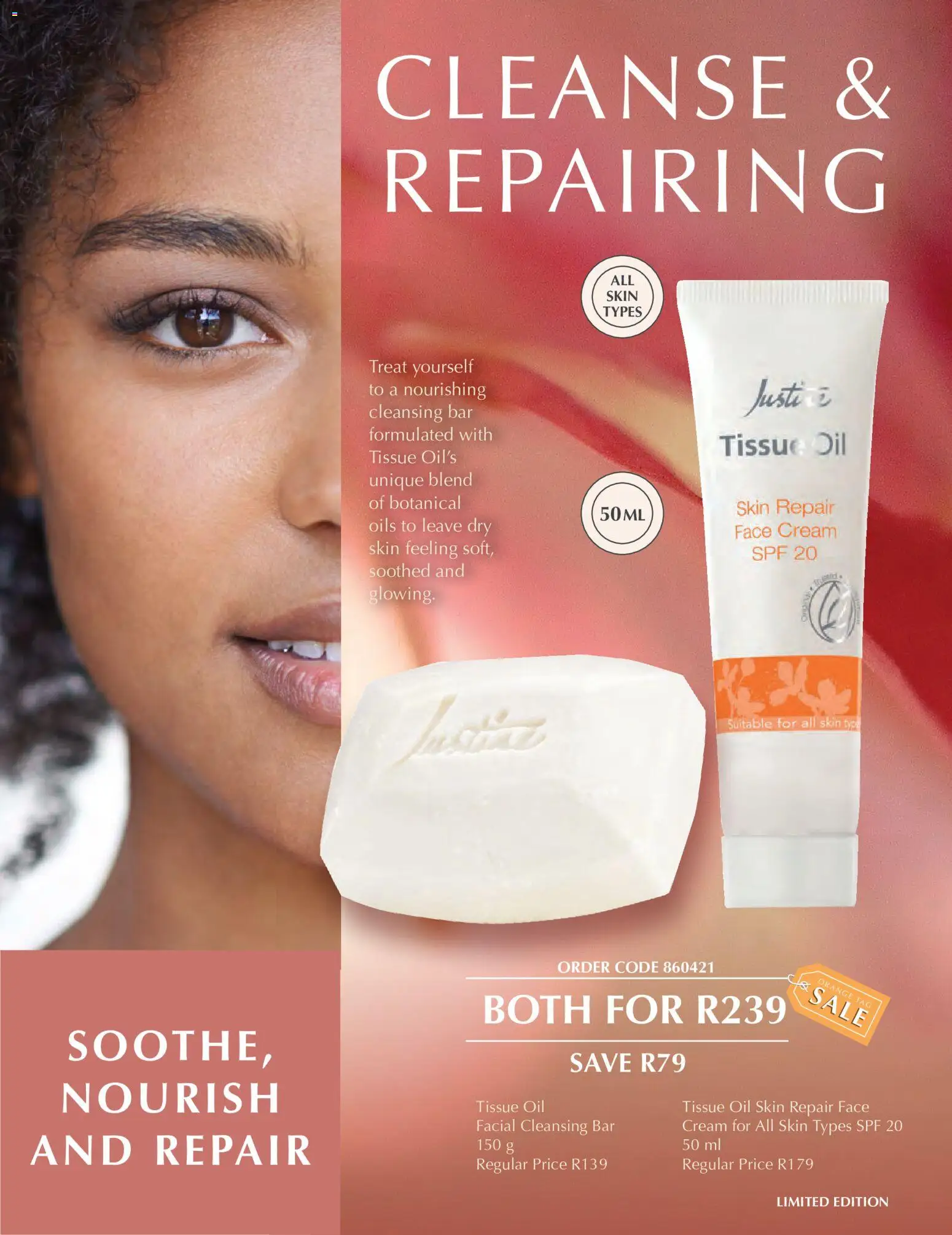 New Justine catalogue – valid from 15.05.2026 | Page: 9 | Products: Tissue oil, Oil, Cream