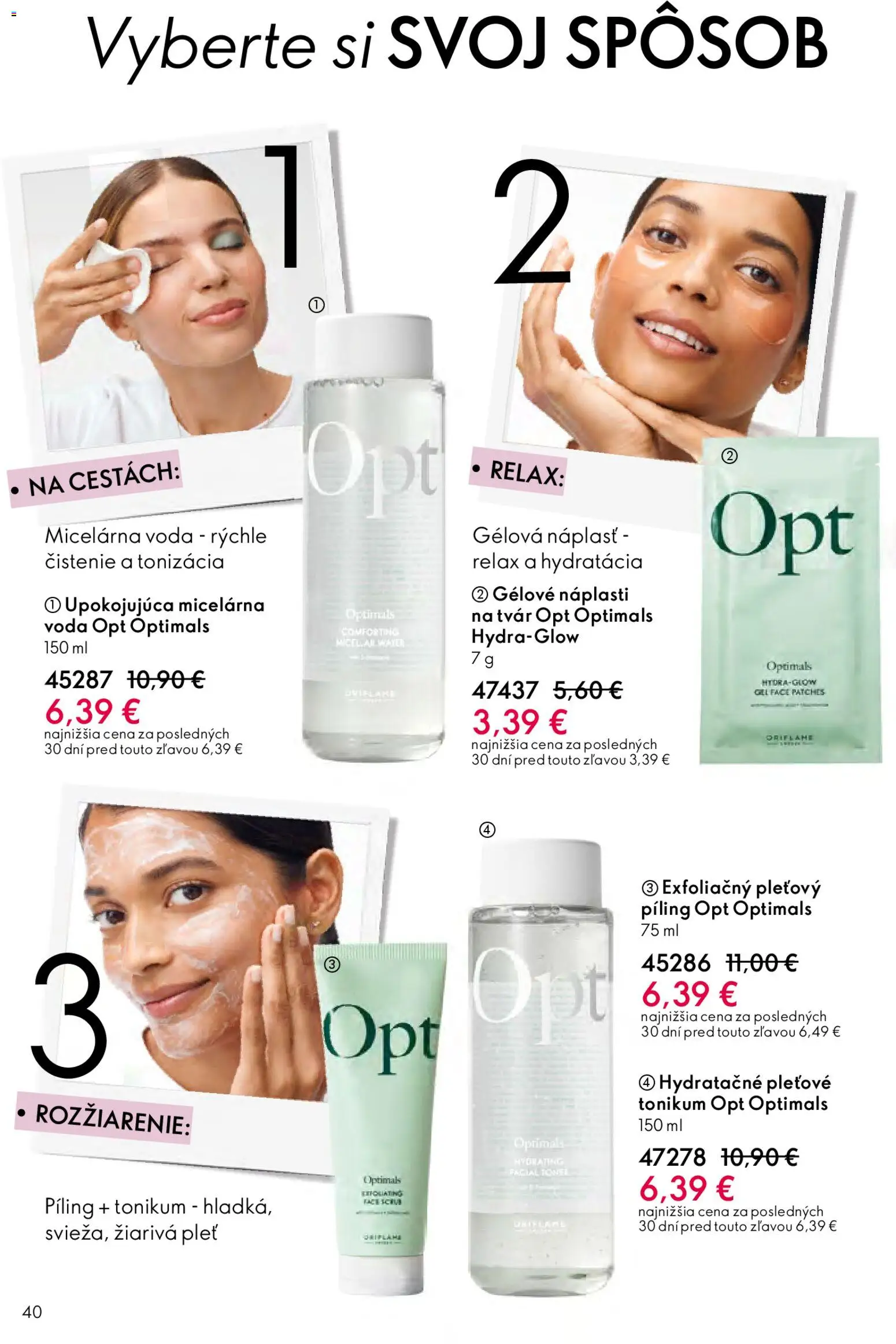 Nové Oriflame akcie – leták je platný od 25.03.2026 | Strana: 40 | Produkty: Náplasť, Voda