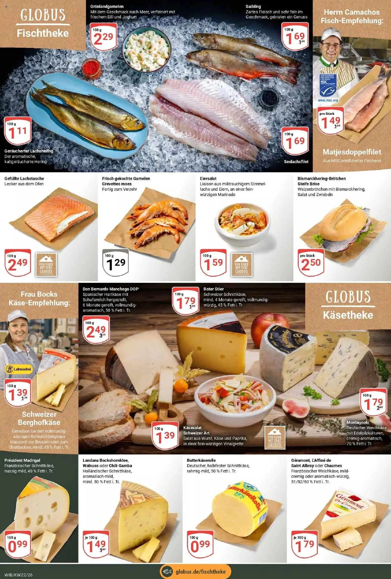 Globus Prospekt Wiesbaden-Nordenstadt – gültig ab 26.05.2026 | Seite: 9 | Produkte: Käse, Garnelen, Dill, Salat