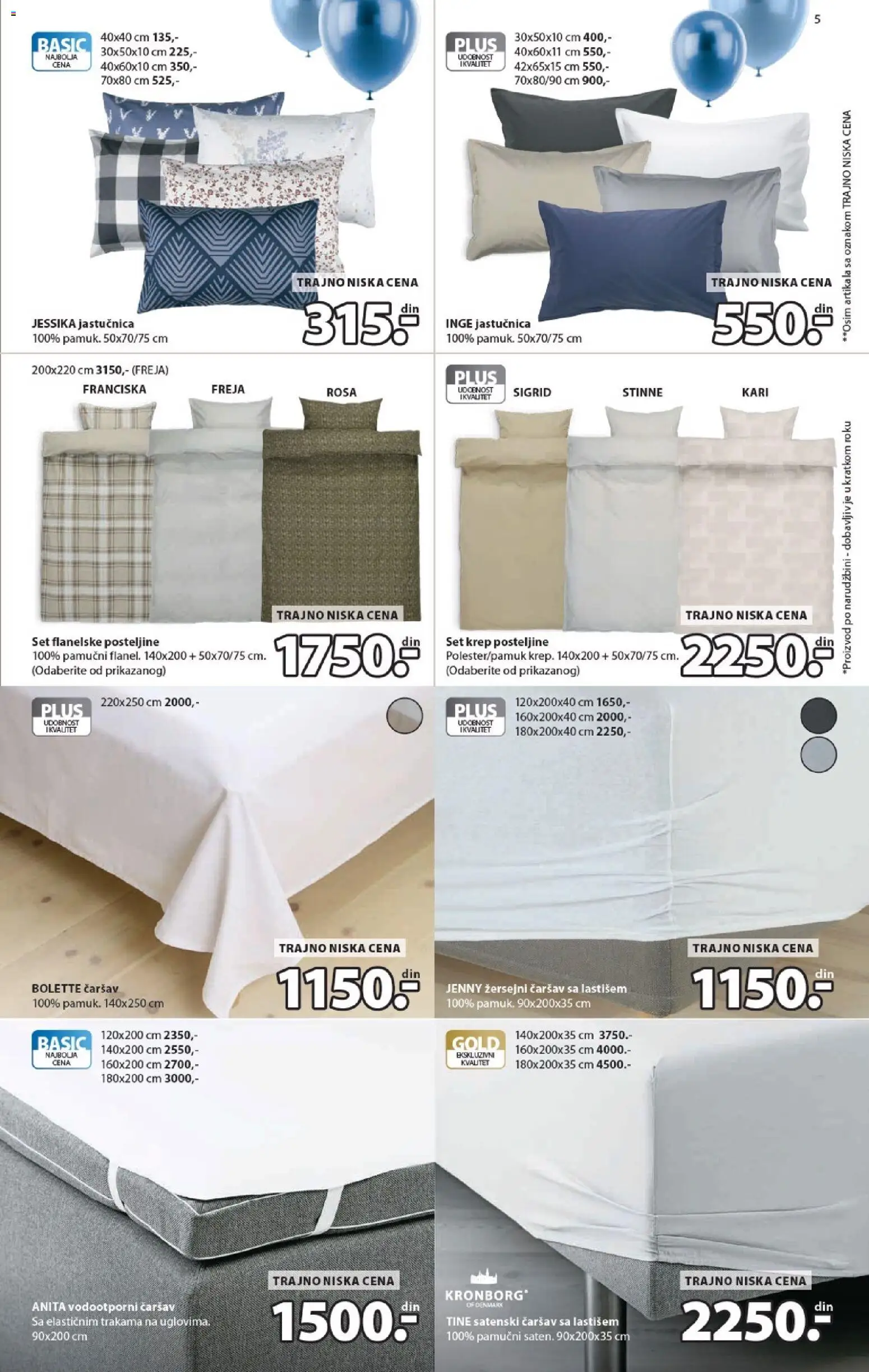 Jysk katalog - važi od 02.09.2026 | Strana: 5 | Proizvode: Posteljine