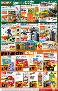 Norma Prospekt ab 22.06.2026 gültig | Seite: 15 | Produkte: Rasenmäher, Soße, Zitrone, Lindt