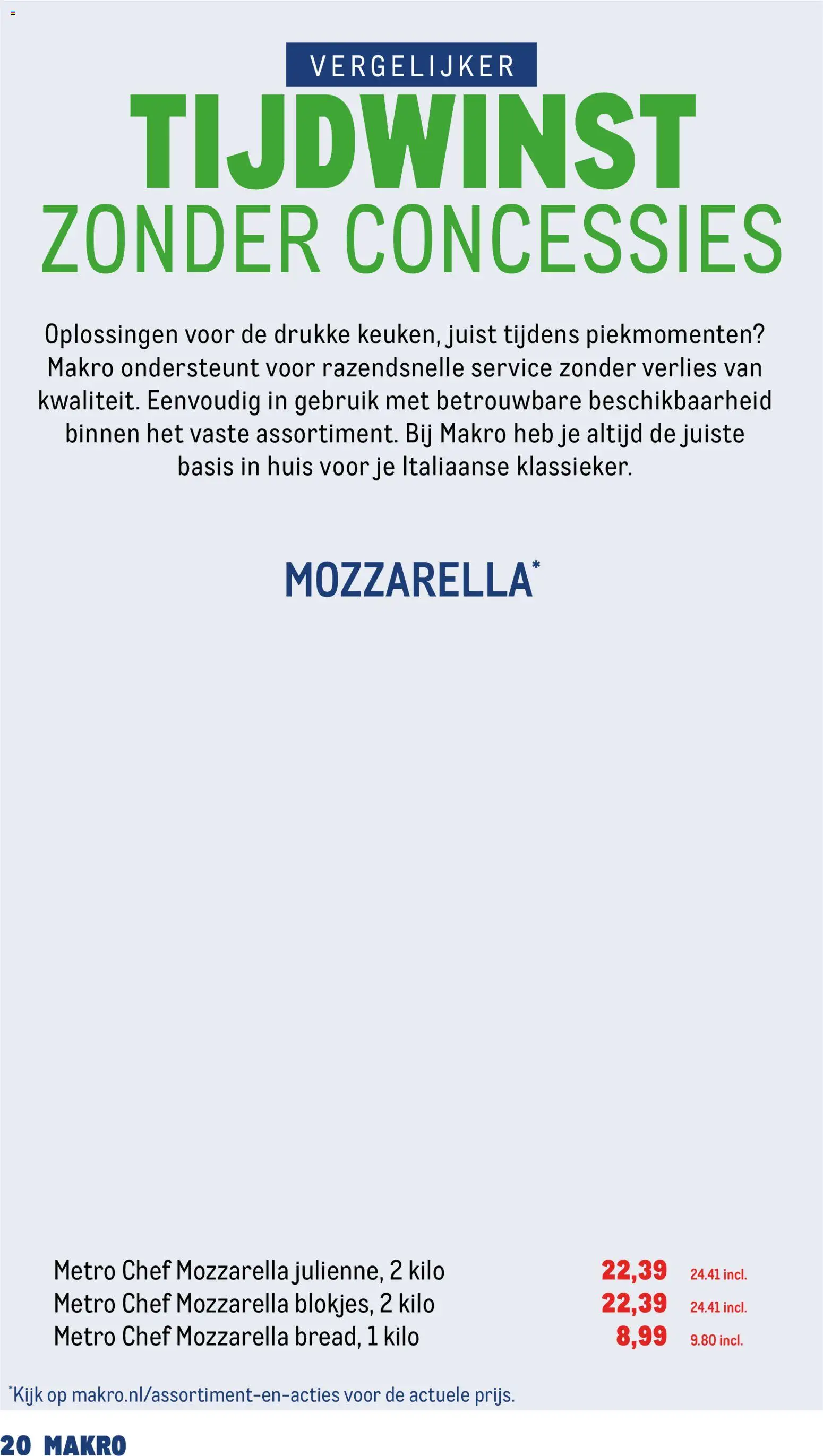 {H1} | Pagina: 20 | Producten: Mozzarella