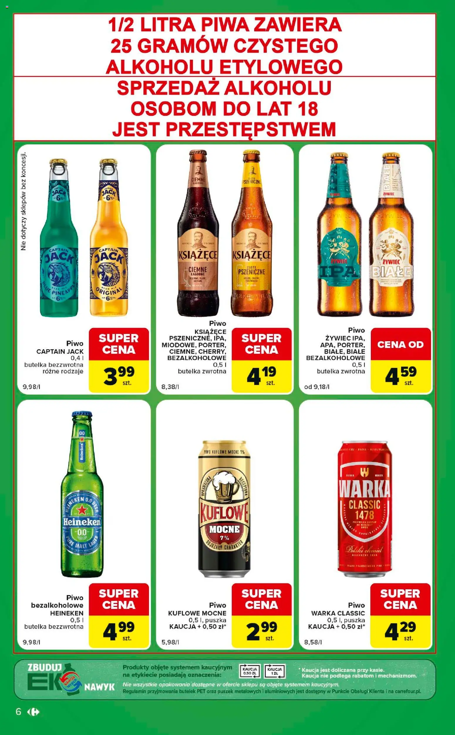 Carrefour gazetka - Express od 01.09.2026 | Strona: 6 | Produkty: Warka, Piwo, Heineken