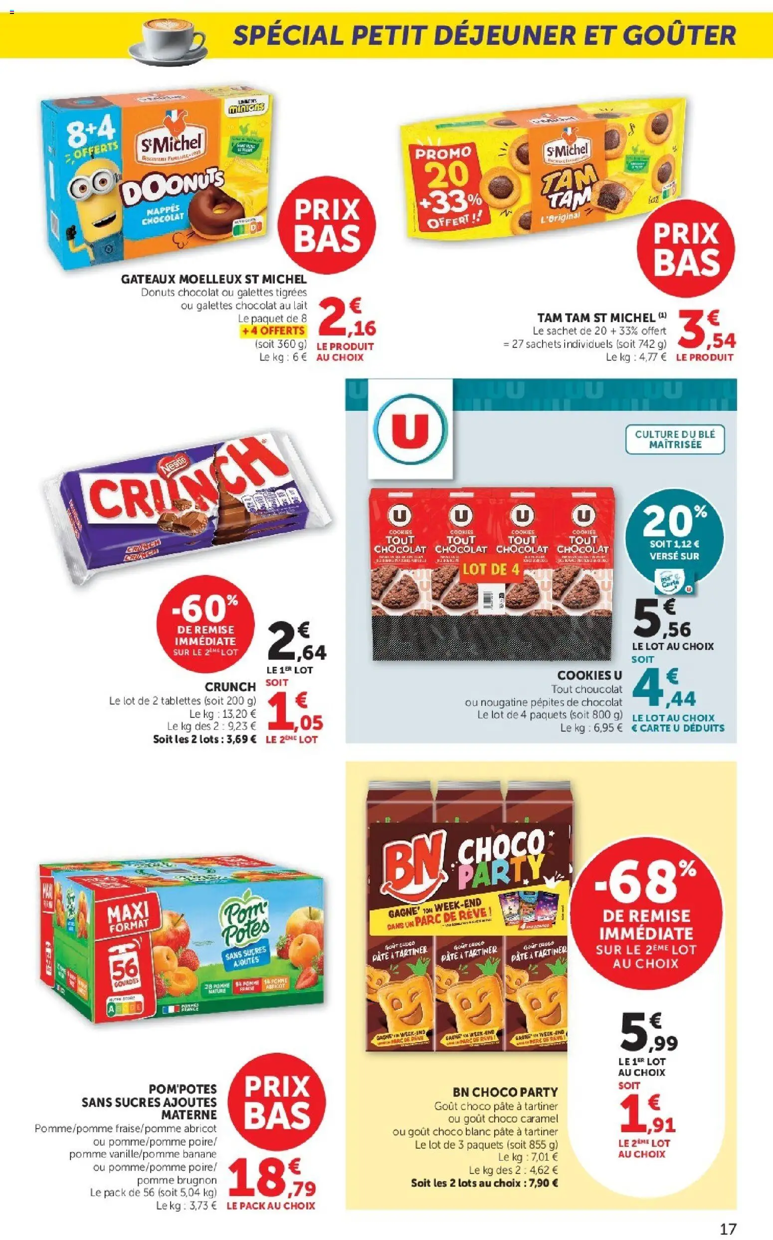 {H1} | Page: 17 | Produits: Pomme, Cookies, Pâte à tartiner, Pâte
