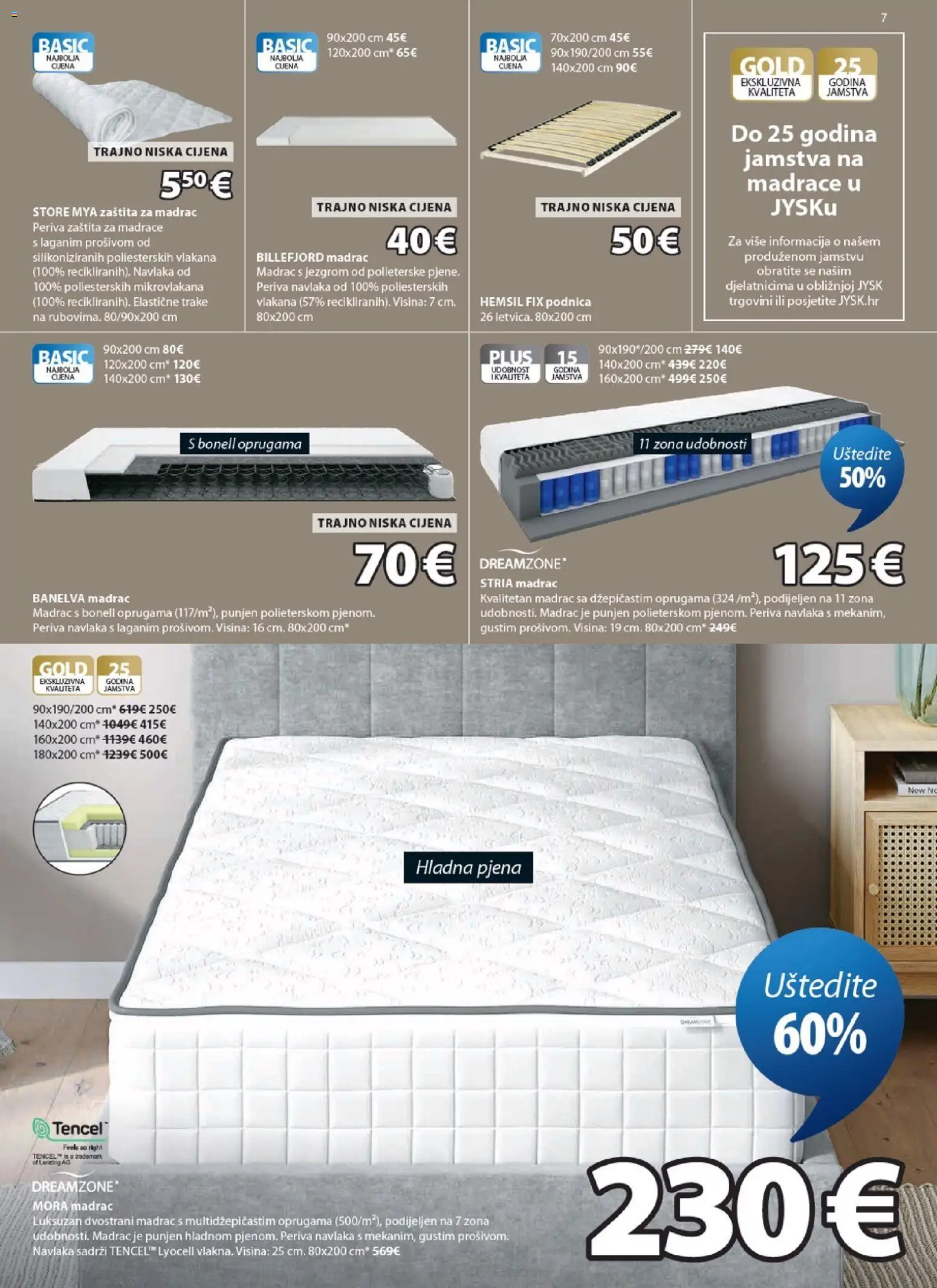JYSK katalog | vrijedi od 18.05.2026 | Stranica: 7 | Proizvodi: Madrac, Elastične trake