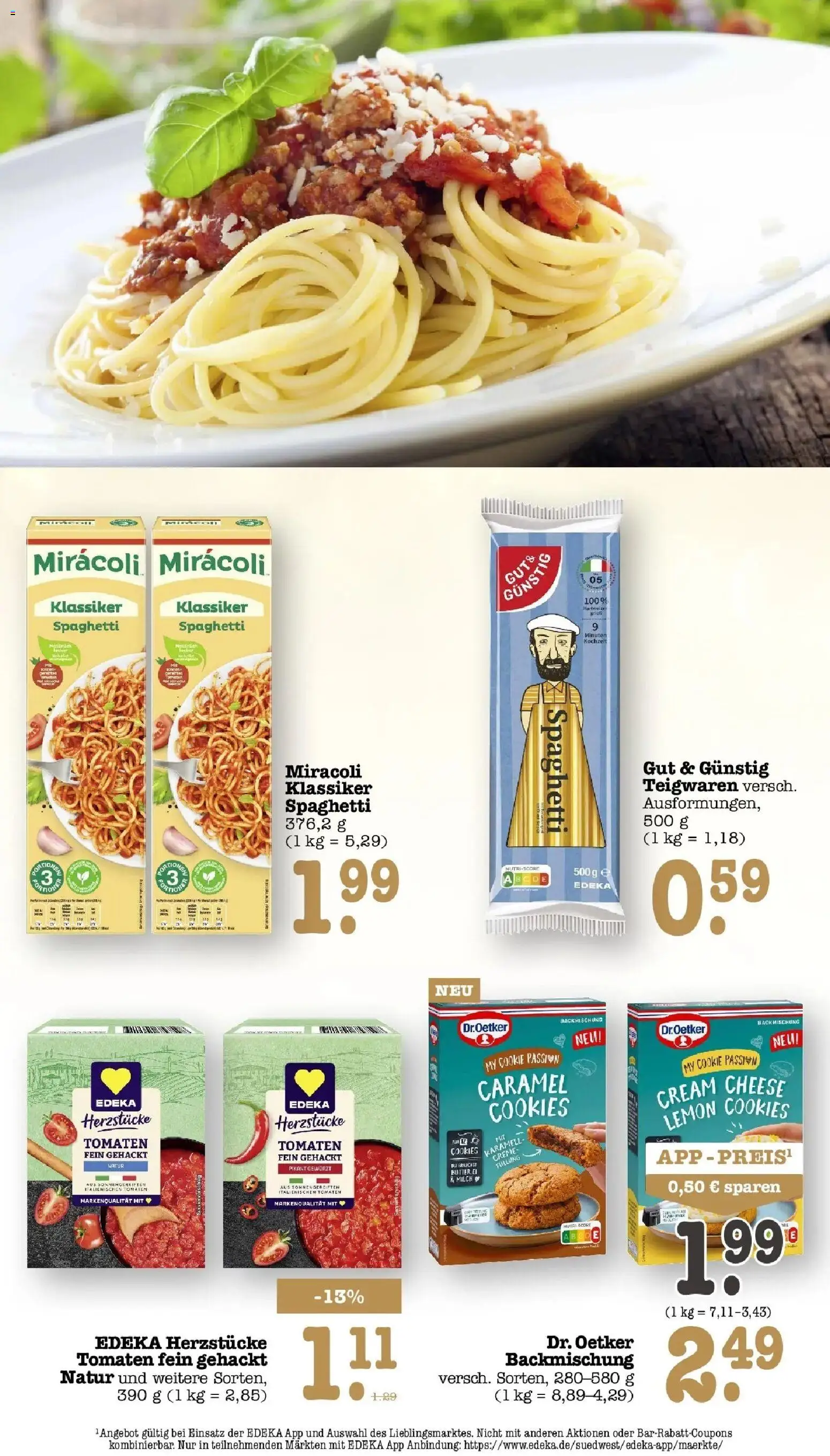 Edeka Prospekt Offenbach (ab 21.09.2026) » Angebote Online | Seite: 41 | Produkte: Milch, Butter, Spaghetti, Tomaten