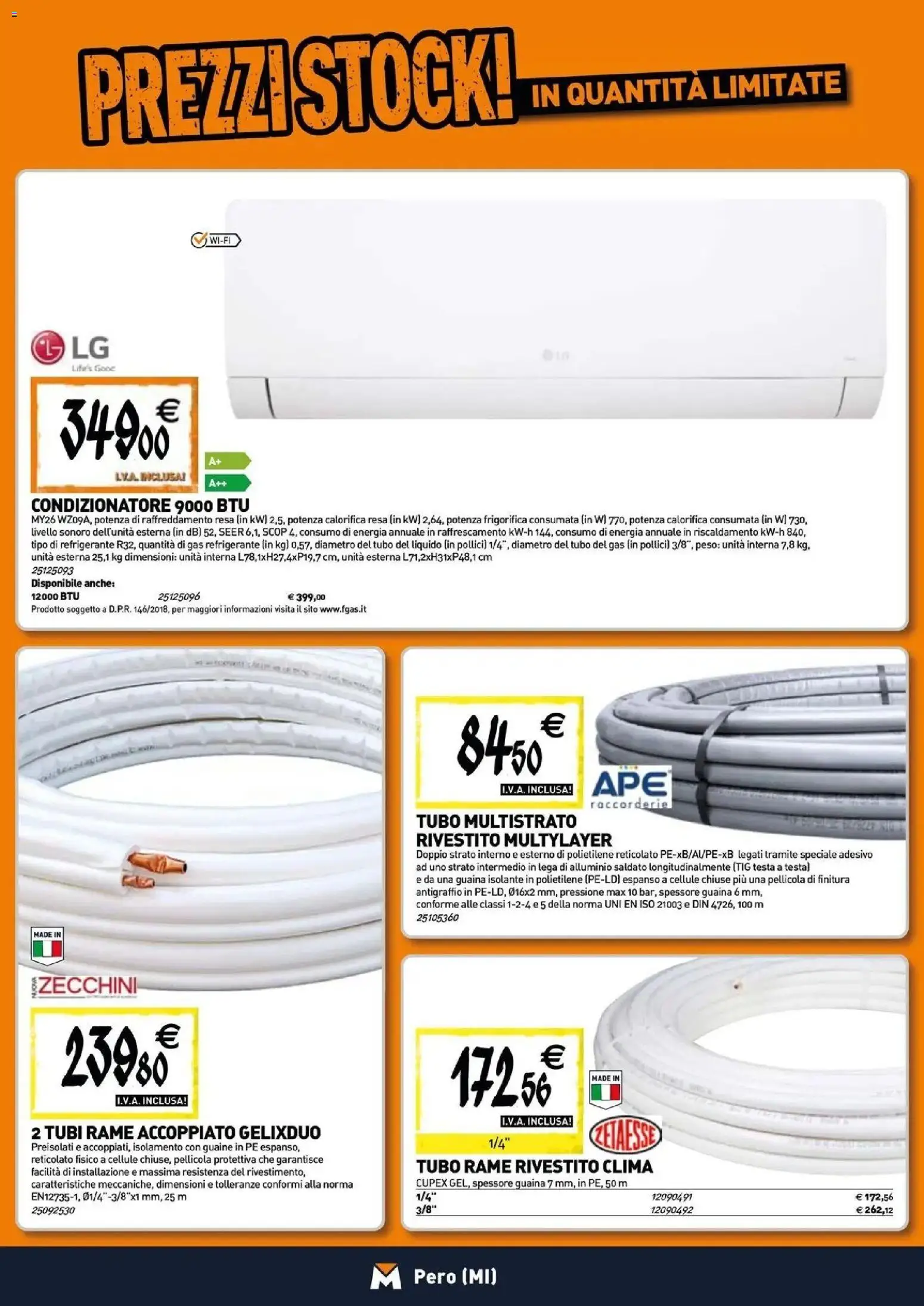 Nuovo TECNOMAT catalogo Pero dal 27/08/2026 > offerte anteprima 🛍️ | Pagina: 8 | Prodotti: Tubo, Rame, Alluminio, Condizionatore
