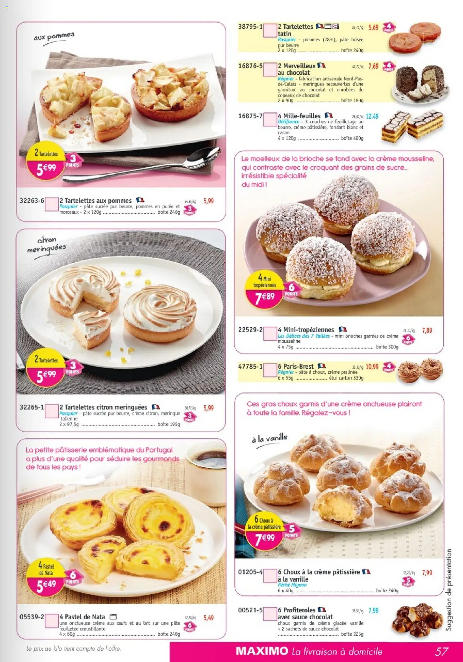 {H1} | Page: 57 | Produits: Couches, Meringues, Lait, Crème