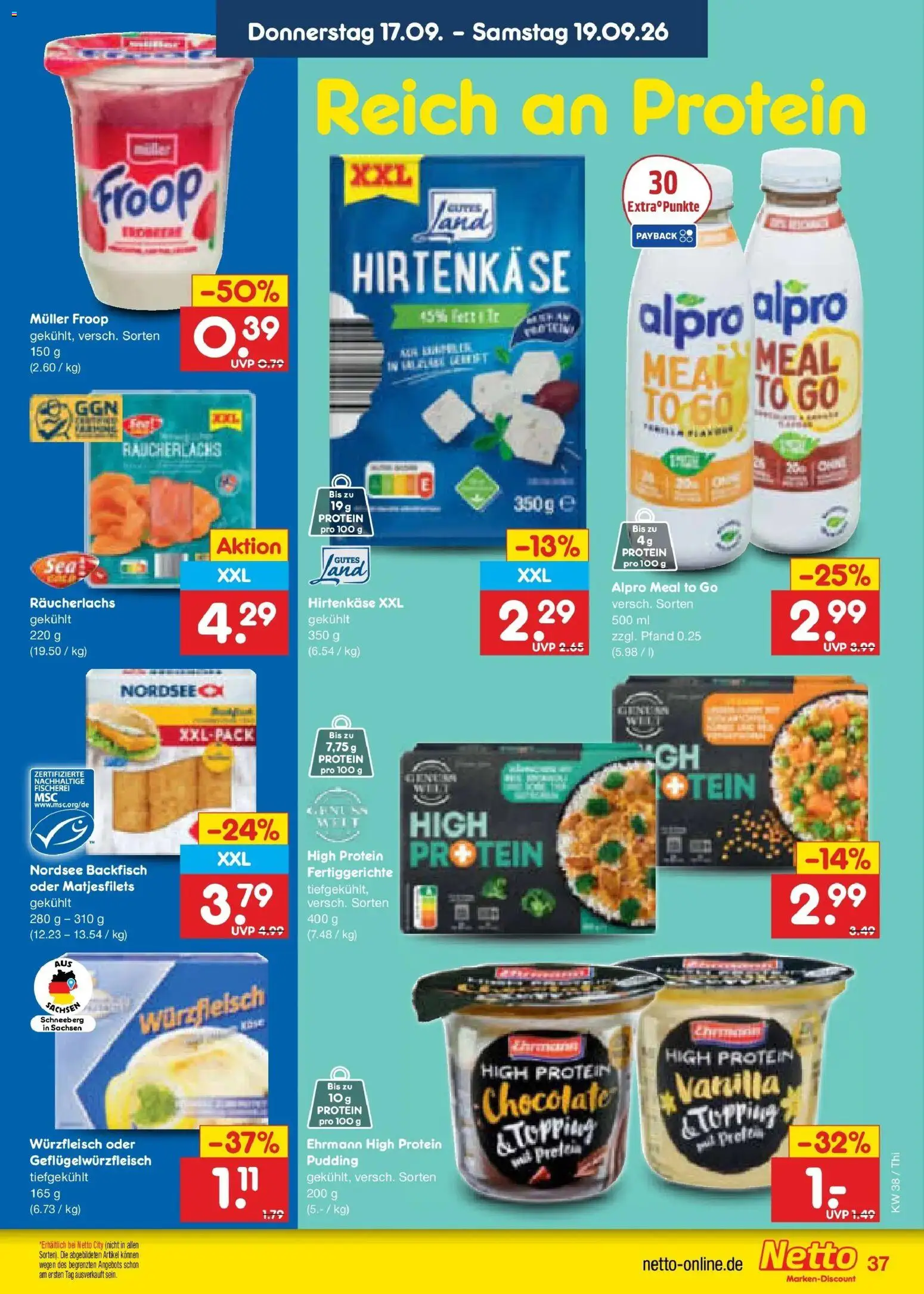 Netto Marken-Discount Prospekt Pirna – gültig ab 14.09.2026 | Seite: 51 | Produkte: Froop, Pudding, Räucherlachs, Fertiggerichte